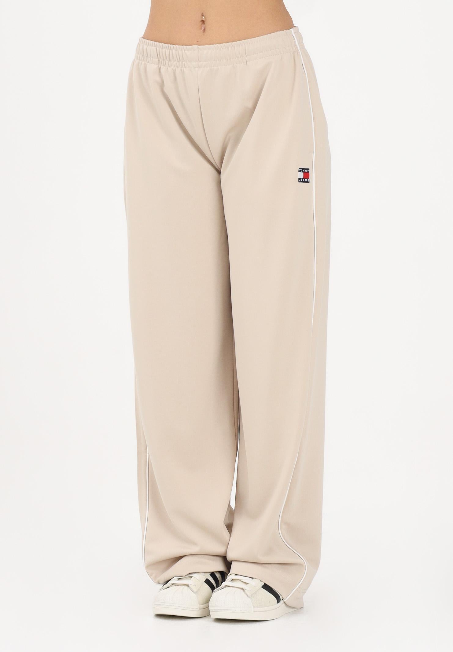 TOMMY JEANS Pantalone sportivo beige da donna con logo DW0DW22633 ABY TOMMY JEANS