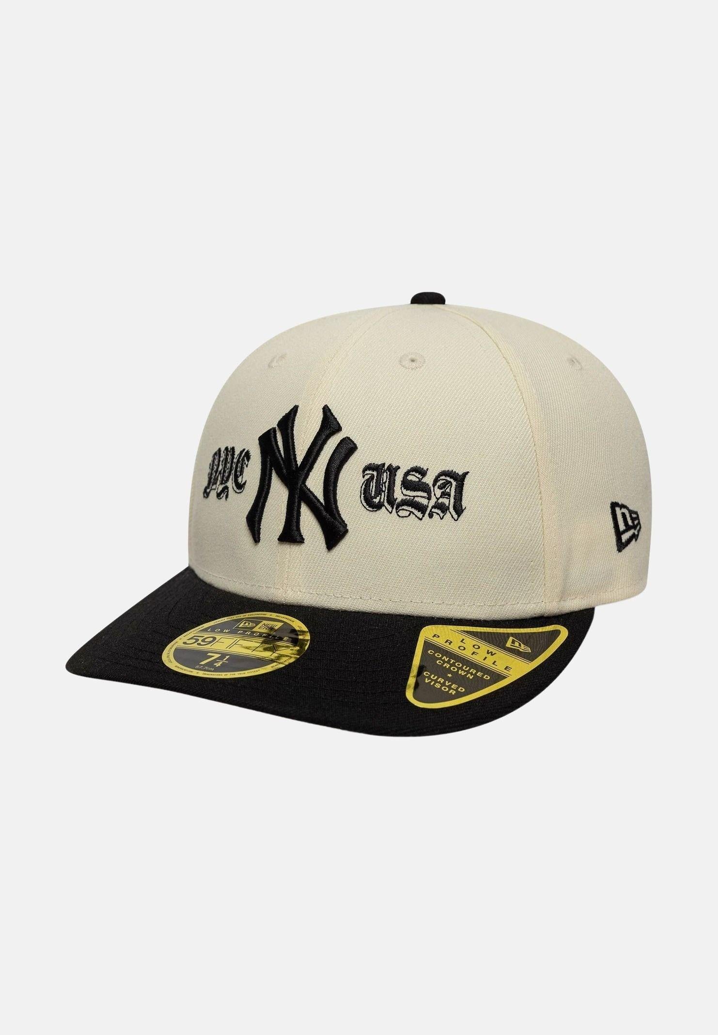 NEW ERA Cappello con visiera 59FIFTY Fitted Low Profile NY Yankees MLB beige per uomo e donna 60771843 . NEW ERA