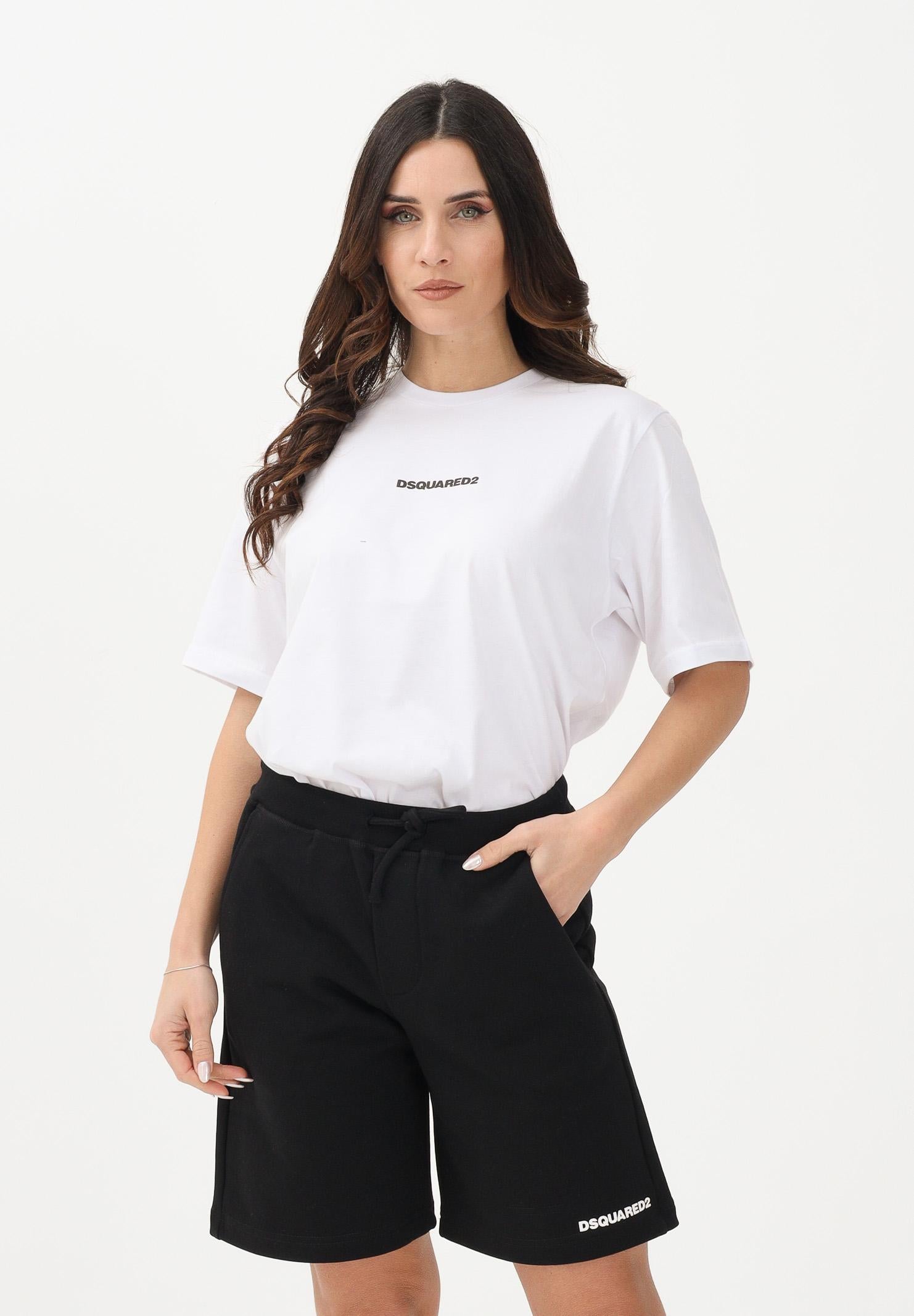 DSQUARED2 T-shirt a manica corta bianca per donna, ragazzi e bambini con logo DSQUARED2 DQ2823D004G DQ100 DSQUARED2