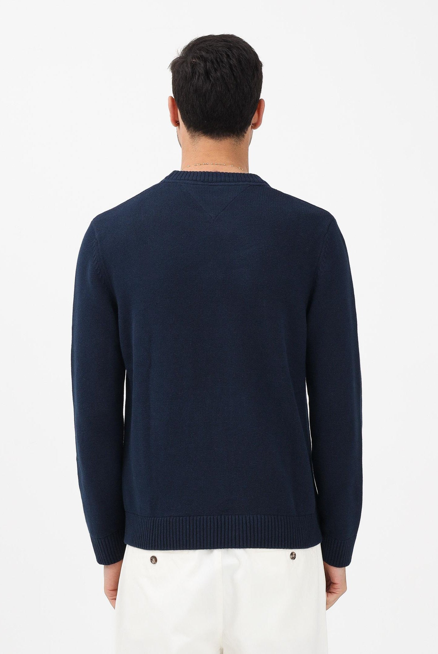 TOMMY JEANS Maglioncino girocollo blu da uomo con logo DM0DM22352 C1G TOMMY JEANS