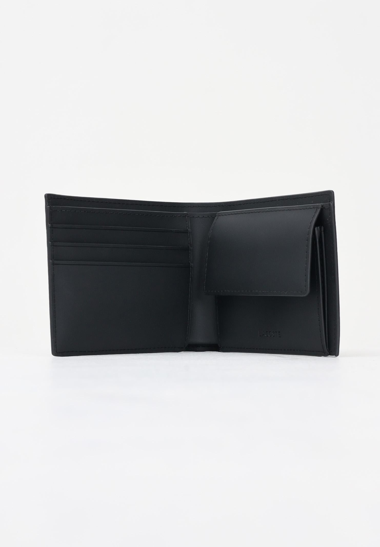 LACOSTE Portafogli The Blend Monogram nero da uomo NH4844 H45 LACOSTE