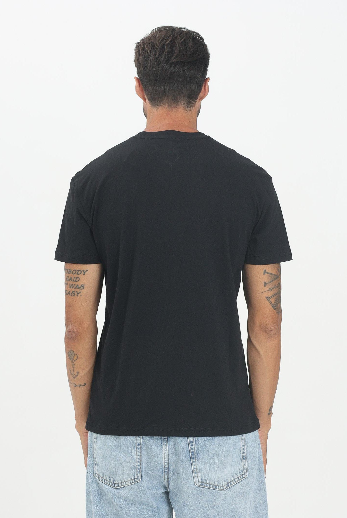 TOMMY JEANS T-shirt a manica corta nera da uomo con logo DM0DM21911BDS . TOMMY JEANS