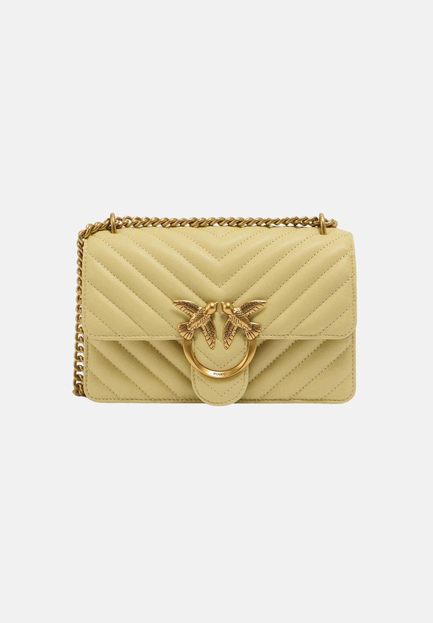PINKO Borsa a tracolla Mini Love Bag One giallo vaniglia da donna 100074A0GK C39Q PINKO