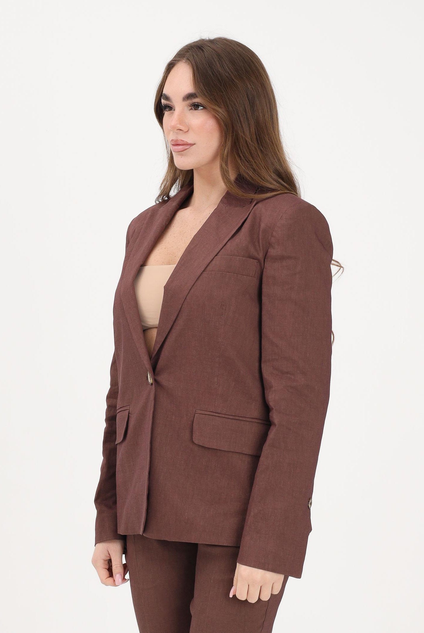 PINKO Giacca monopetto marrone da donna 106597A34I L78 PINKO