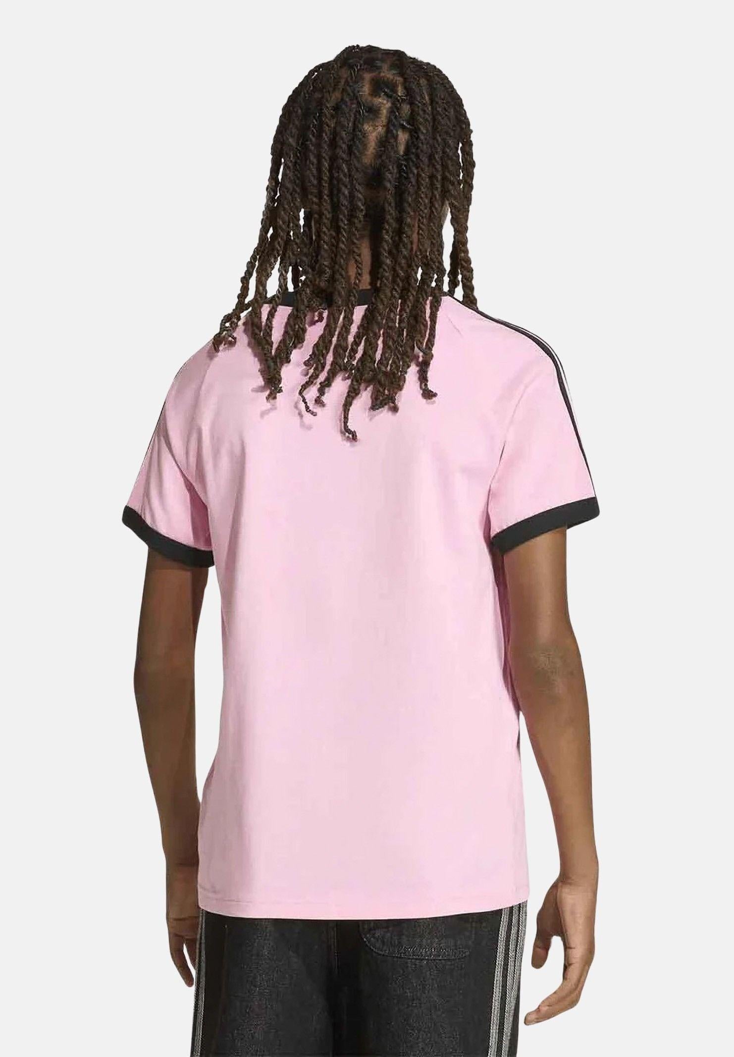 ADIDAS ORIGINALS T-shirt a manica corta 3 STRIPES rosa da bambina KE0922 . ADIDAS ORIGINALS