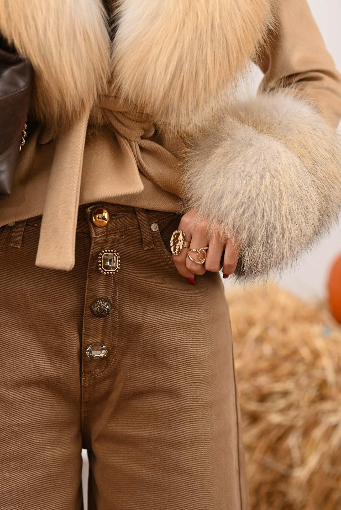 VICOLO Jeans YVES color cammello da donna DF5057 FU62 VICOLO