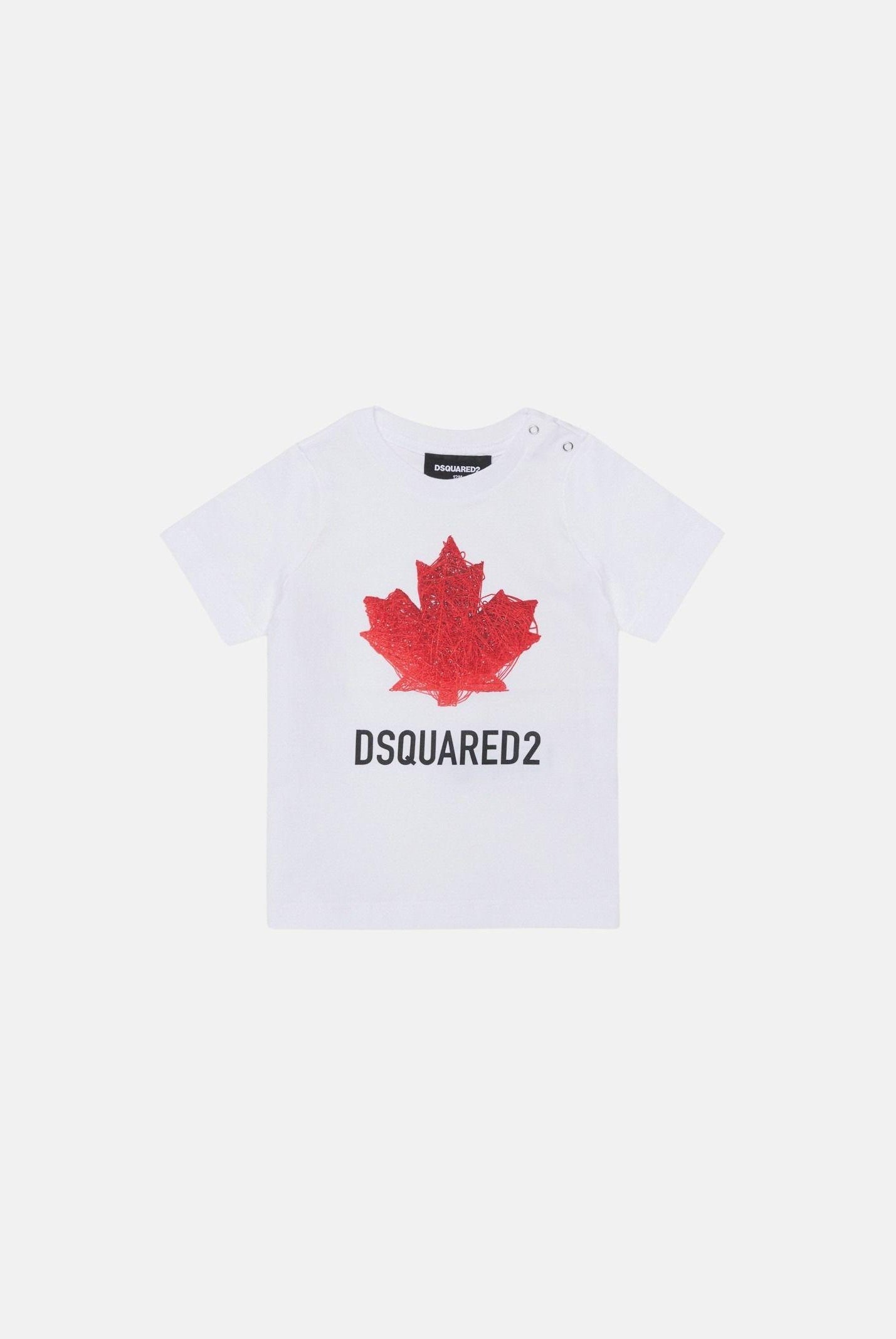 DSQUARED2 T-shirt a manica corta bianca da neonato con stampa DQ3278D00XM DQ100 DSQUARED2