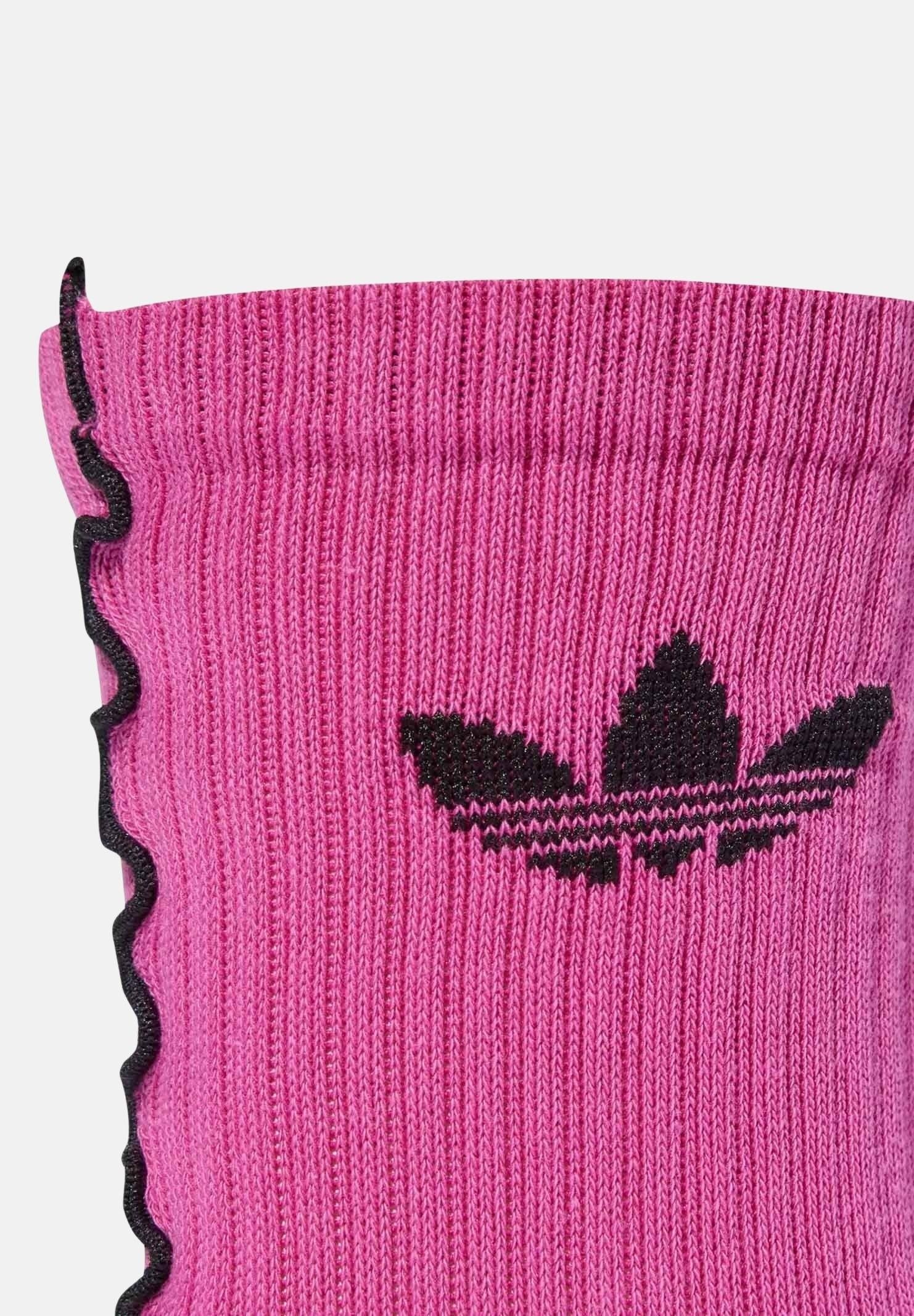 ADIDAS ORIGINALS Calzini (2paia) Ruffle Crew neri e fucsia da donna JX5210 , ADIDAS ORIGINALS