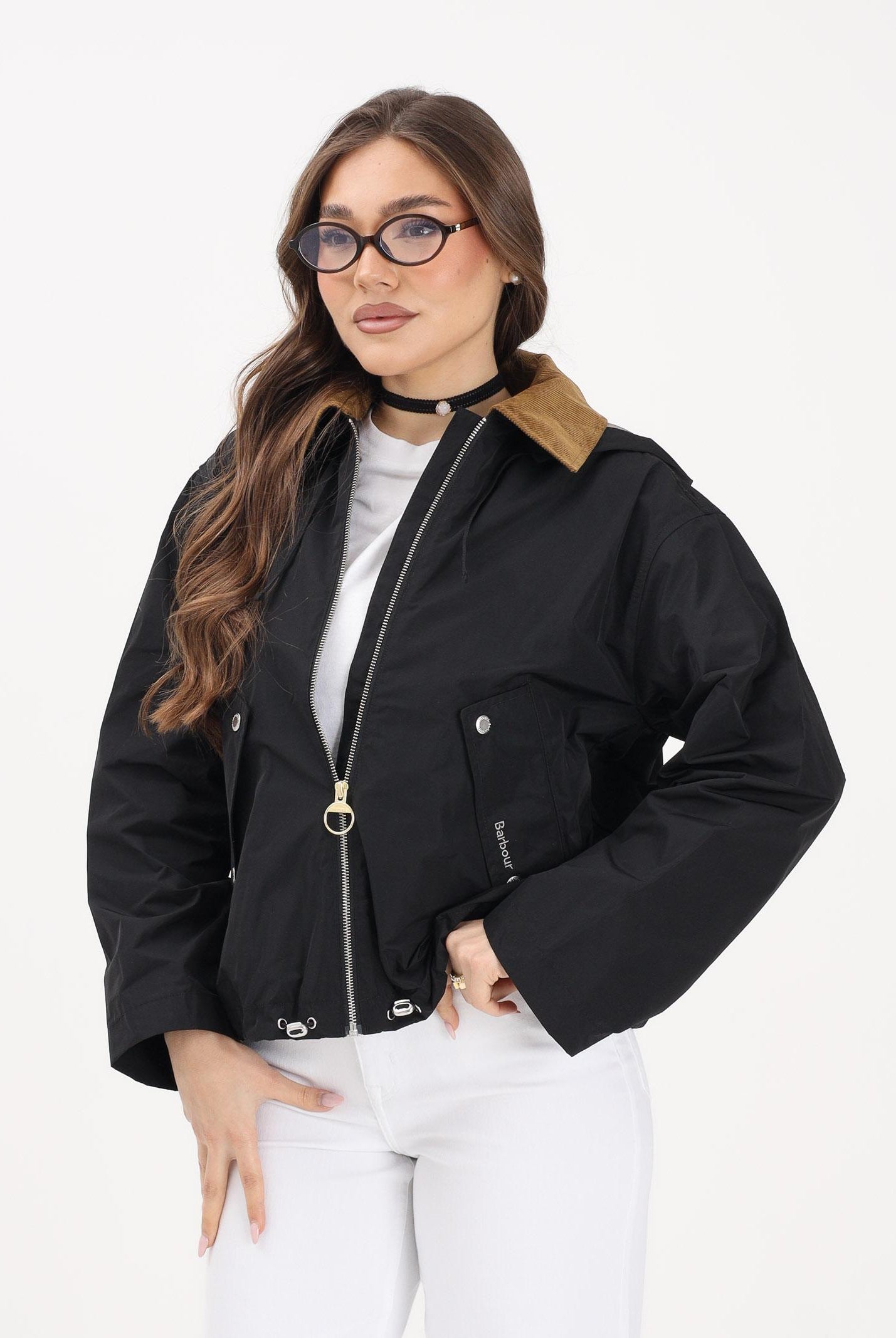 BARBOUR Giacca a vento Weaver nera da donna 261-LSP0307 BK11 BARBOUR