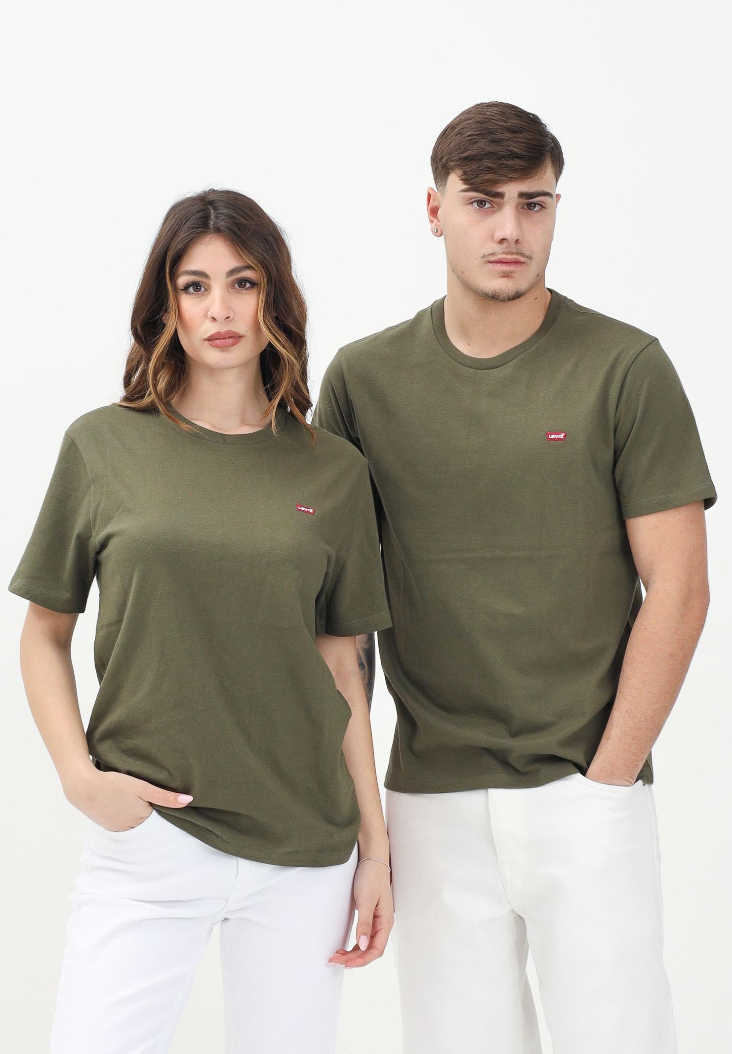 LEVI'S® T-shirt a manica corta Housemark verde mimetico per uomo e donna 56605-0021 0021 LEVI'S®