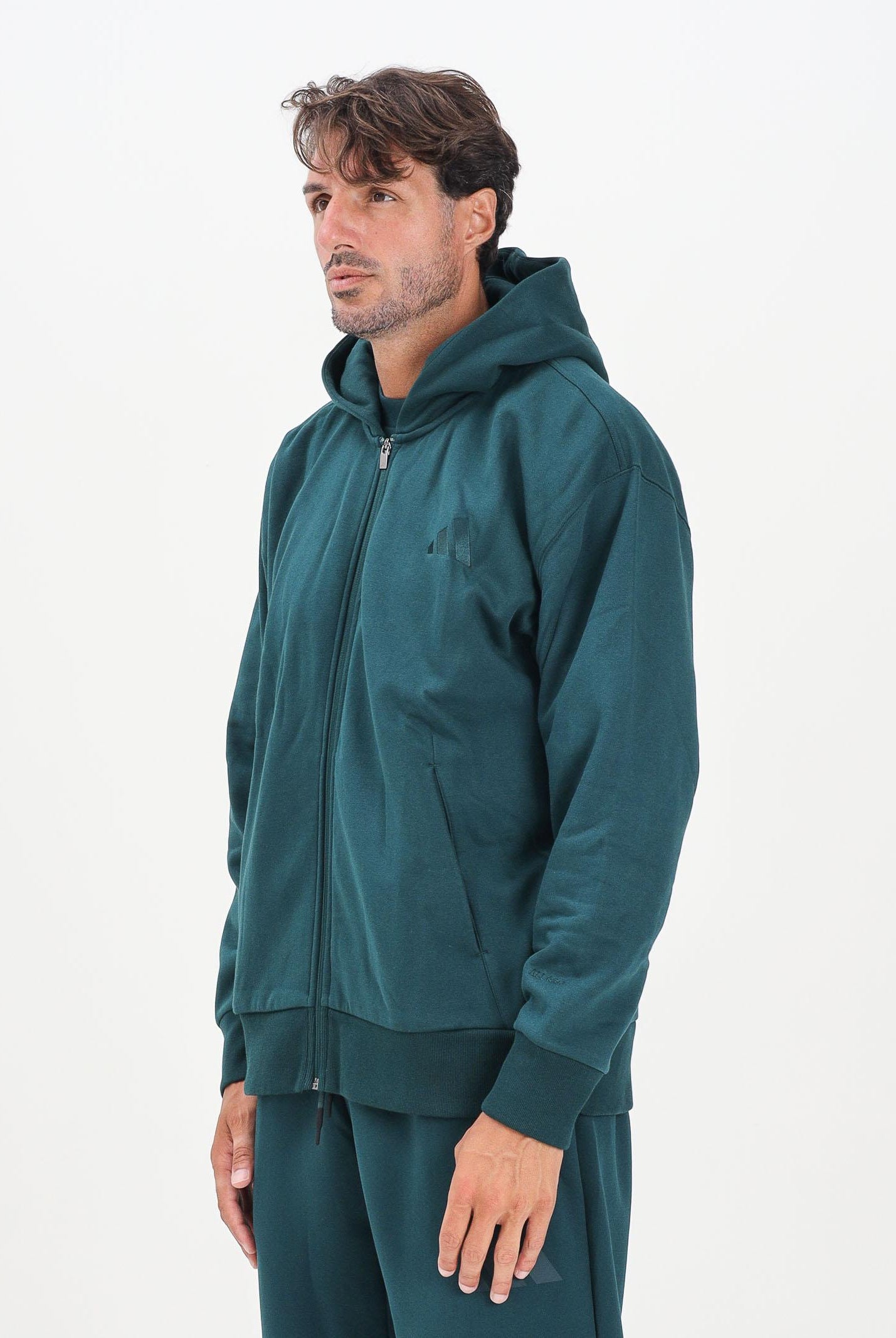 ADIDAS PERFORMANCE Felpa con zip ALL SZN Fleece verde da uomo JX5101 . ADIDAS PERFORMANCE