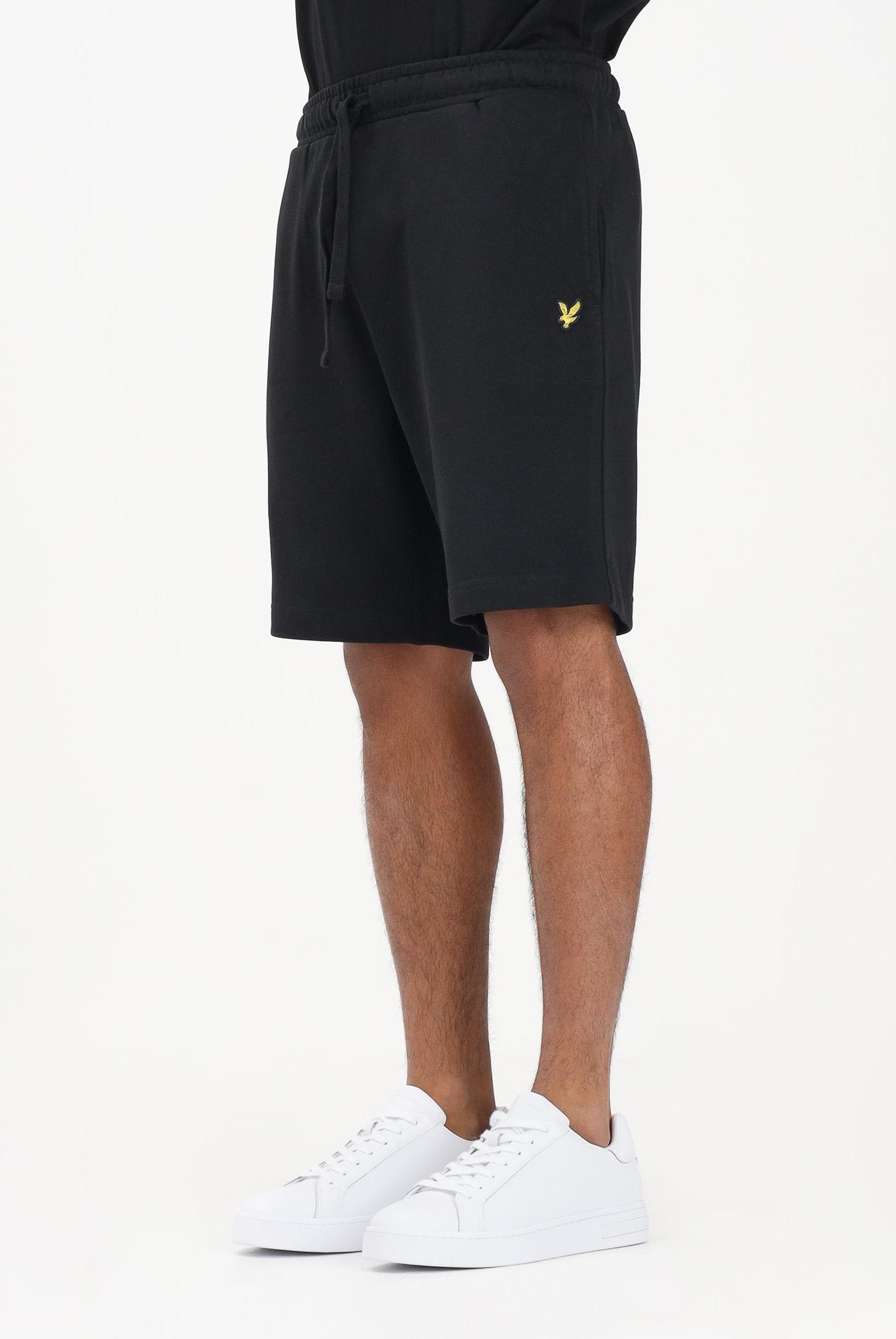 LYLE & SCOTT Shorts sportivo nero da uomo con patch logo golden eagle ML414VOG Z865 LYLE & SCOTT