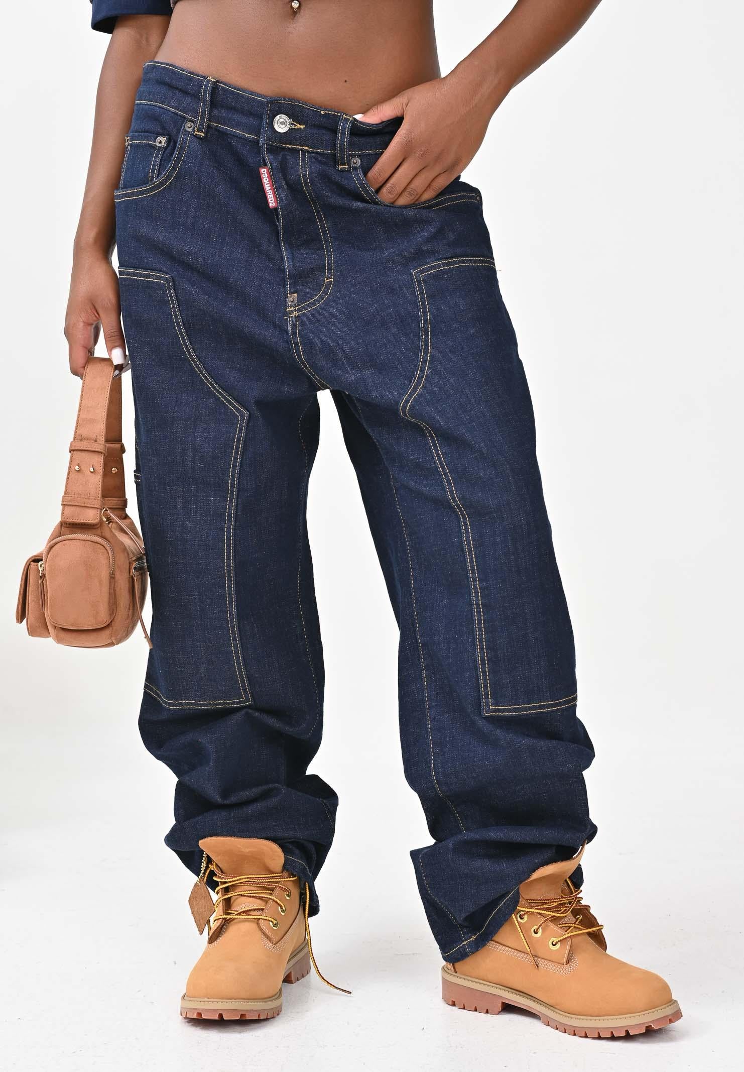 DSQUARED2 Jeans Loose Jean in denim blu per donna, ragazzi e bambini DQ2636D0AAM DQ01 DSQUARED2