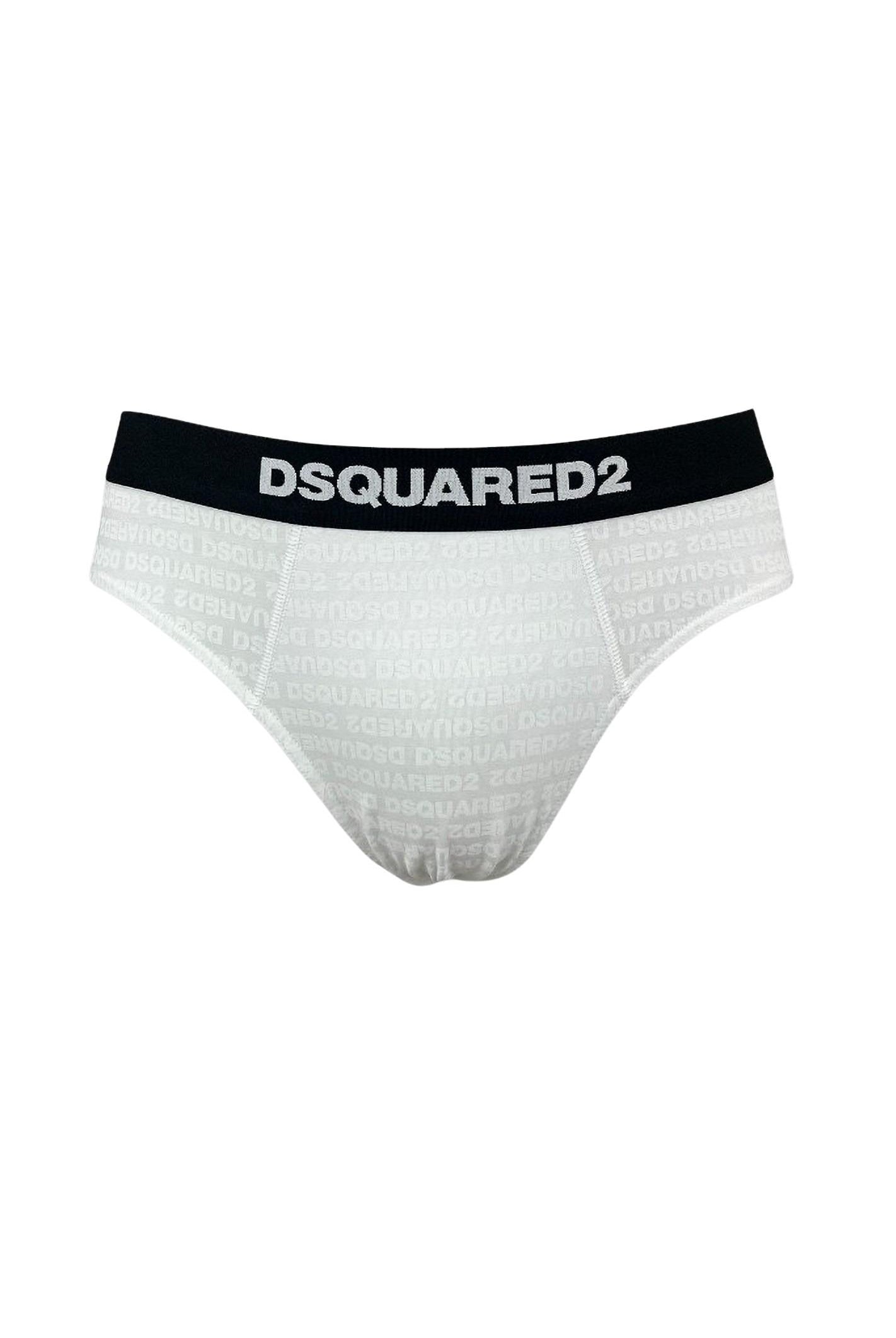 DSQUARED2 Slip bianco da uomo con micro-logo D9H136050S 100 DSQUARED2