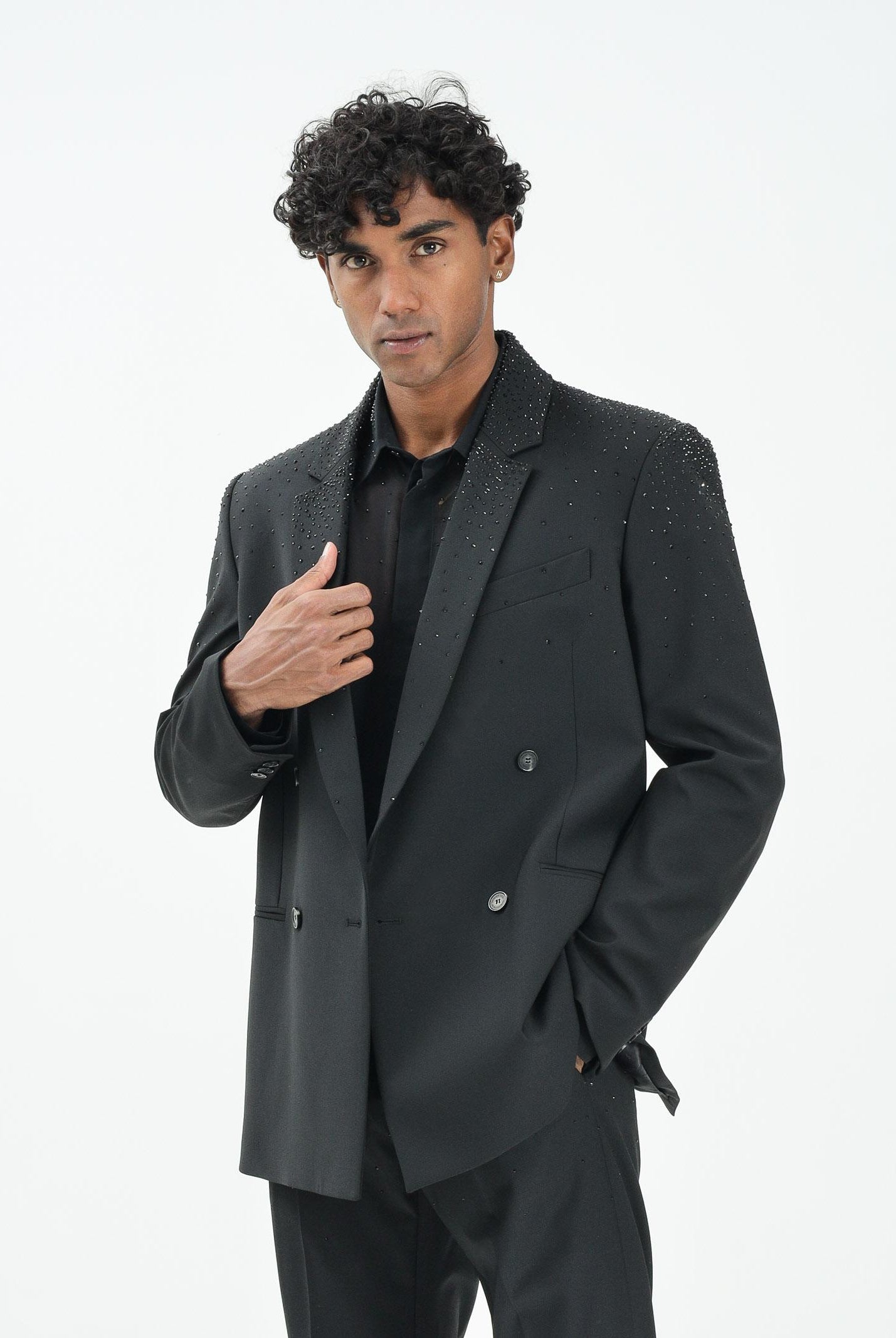 PATRIZIA PEPE giacca doppiopetto da uomo caratterizzato da stress 5S0743A685 K102 PATRIZIA PEPE