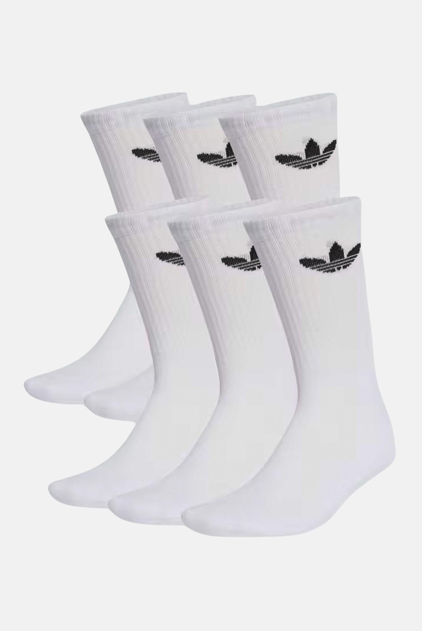 ADIDAS ORIGINALS Calzini Trefoil Cushion Crew (6paia) bianchi per uomo e donna IJ5619 . ADIDAS ORIGINALS