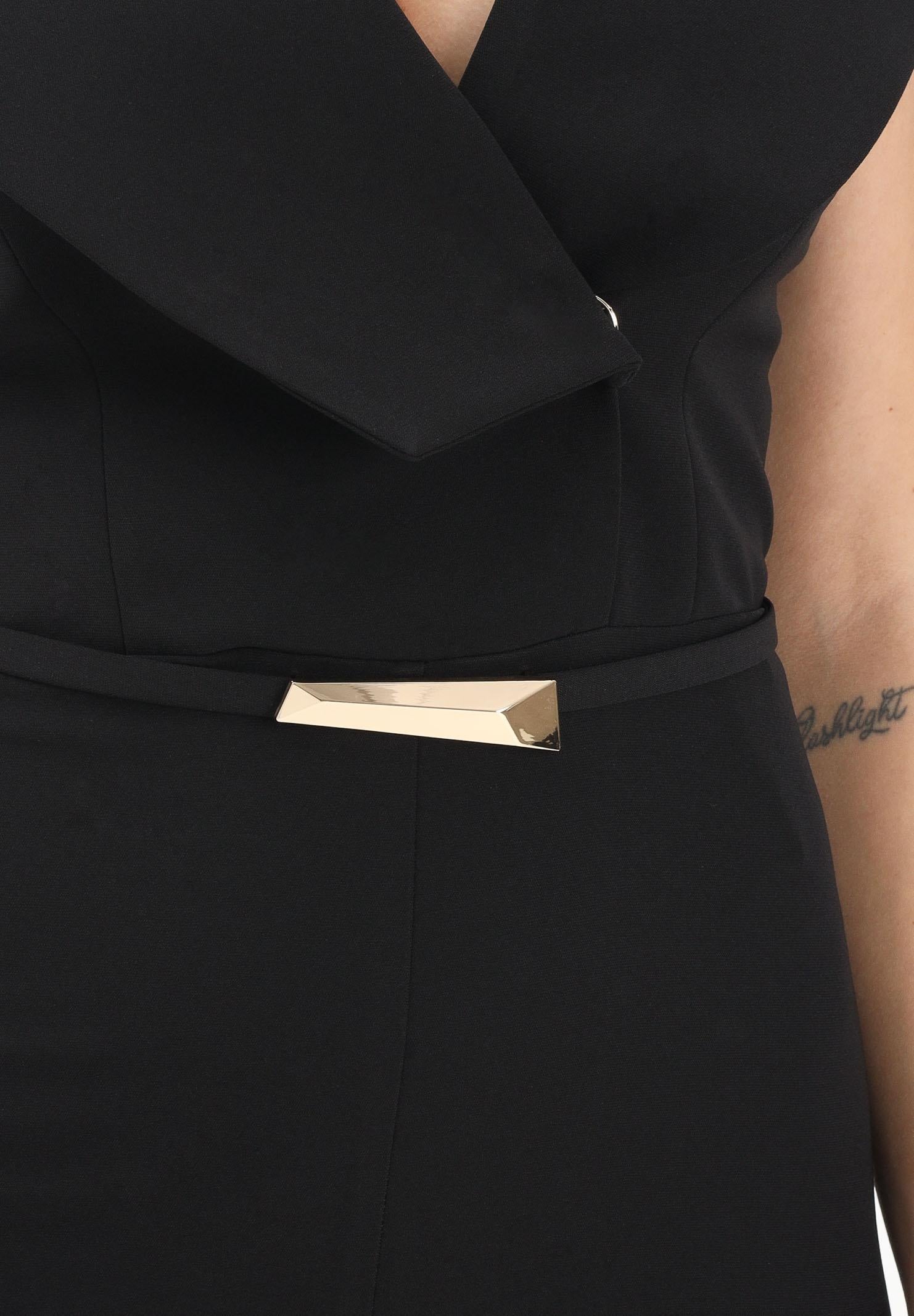 SIMONA CORSELLINI Tuta elegante nera da donna con cintura P26CPTU00701 V0003 SIMONA CORSELLINI