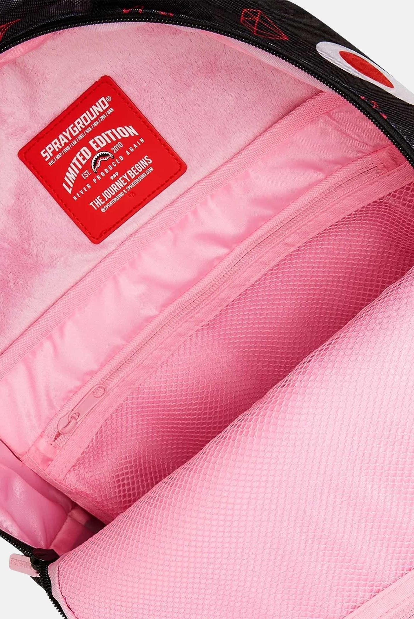 SPRAYGROUND Zaino Pink Panther Paw Prints Dlxr nero per uomo e donna 910B7396NSZ SPRAYGROUND