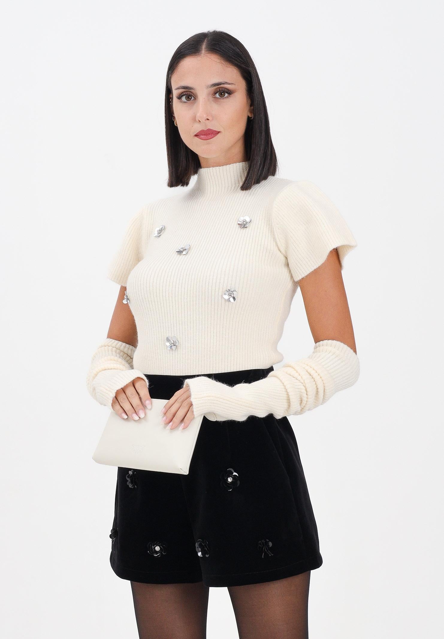 ODI ODI Maglia a collo alto Barolo panna da donna con applicazioni BAROLO130W5 H1 ODI ODI