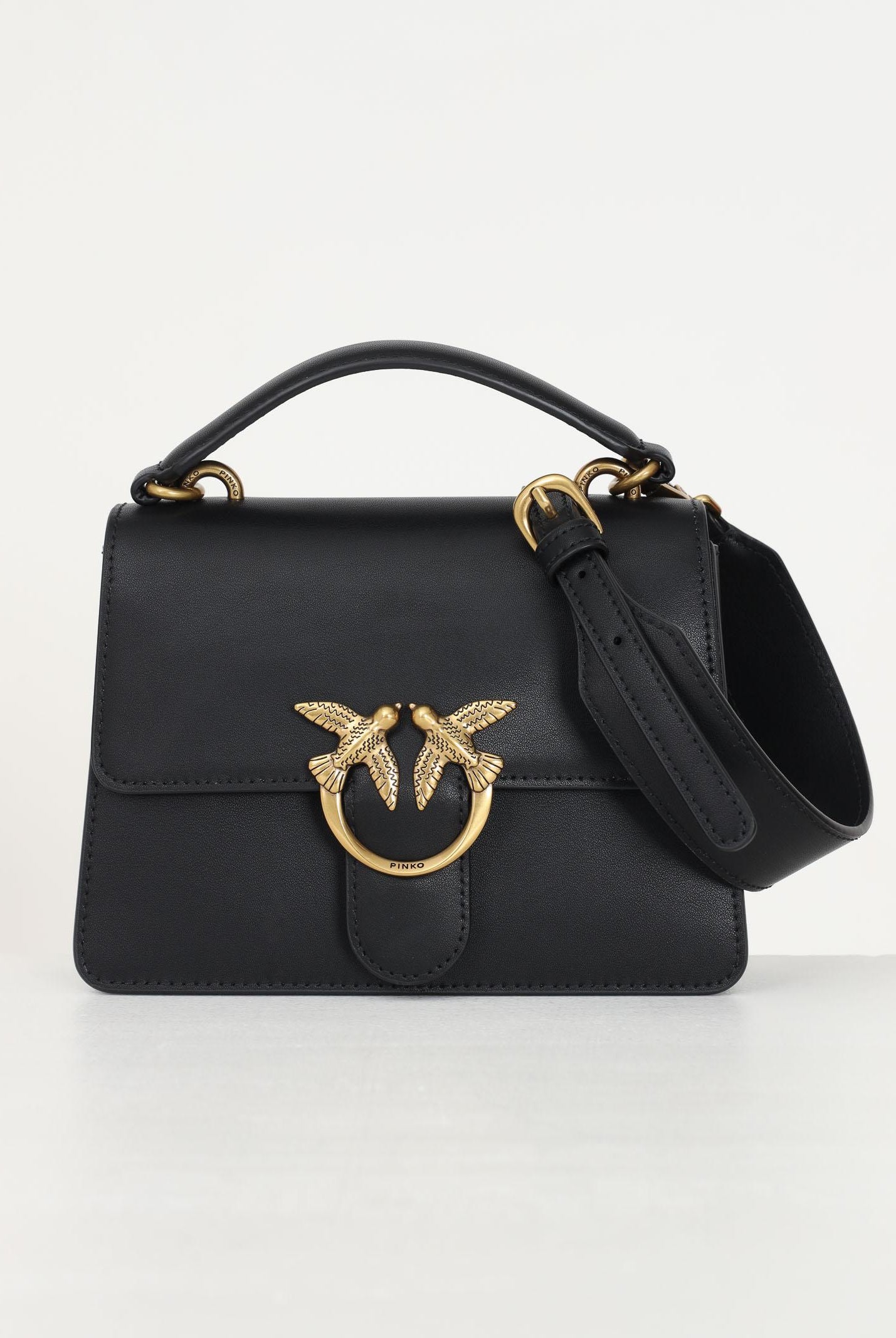 PINKO Borsa a mano Mini Love Bag One Top Handle Light nera da donna 100071A0F1 Z99Q PINKO