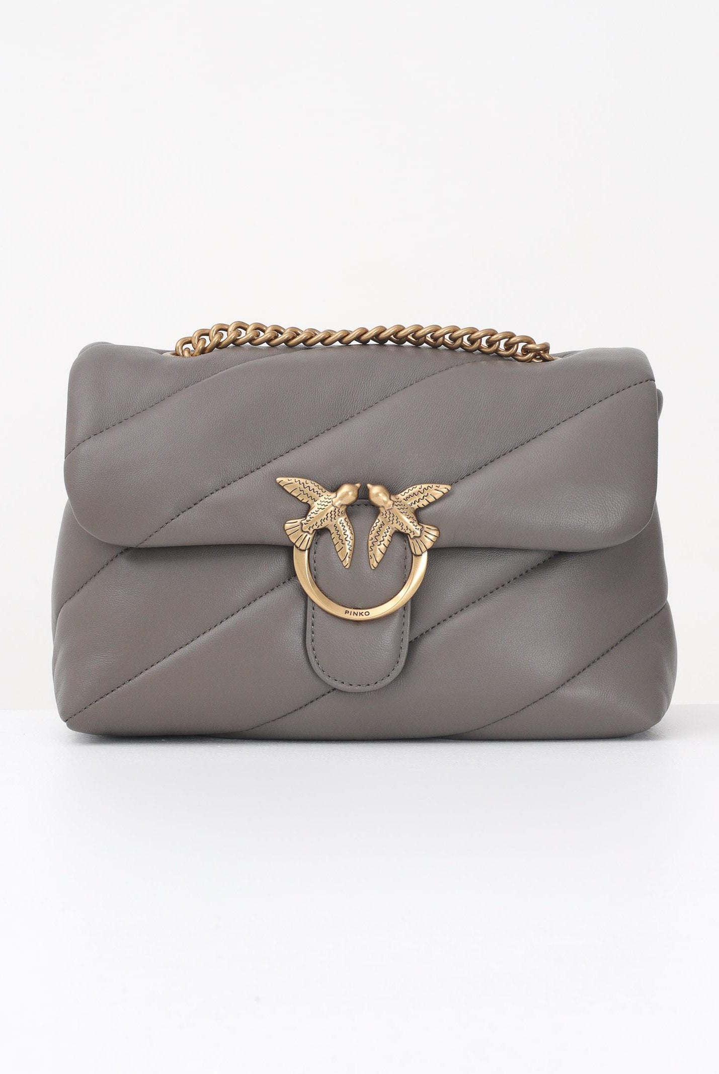 PINKO Borsa a tracolla Classic Love Bag Puff grigio asfalto da donna 100038A0F2 K33Q PINKO