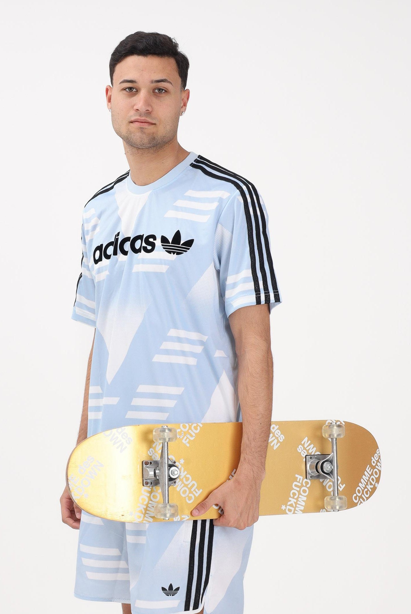 ADIDAS ORIGINALS T-shirt a manica corta Loose Sponsored azzurra da uomo KE2161 . ADIDAS ORIGINALS