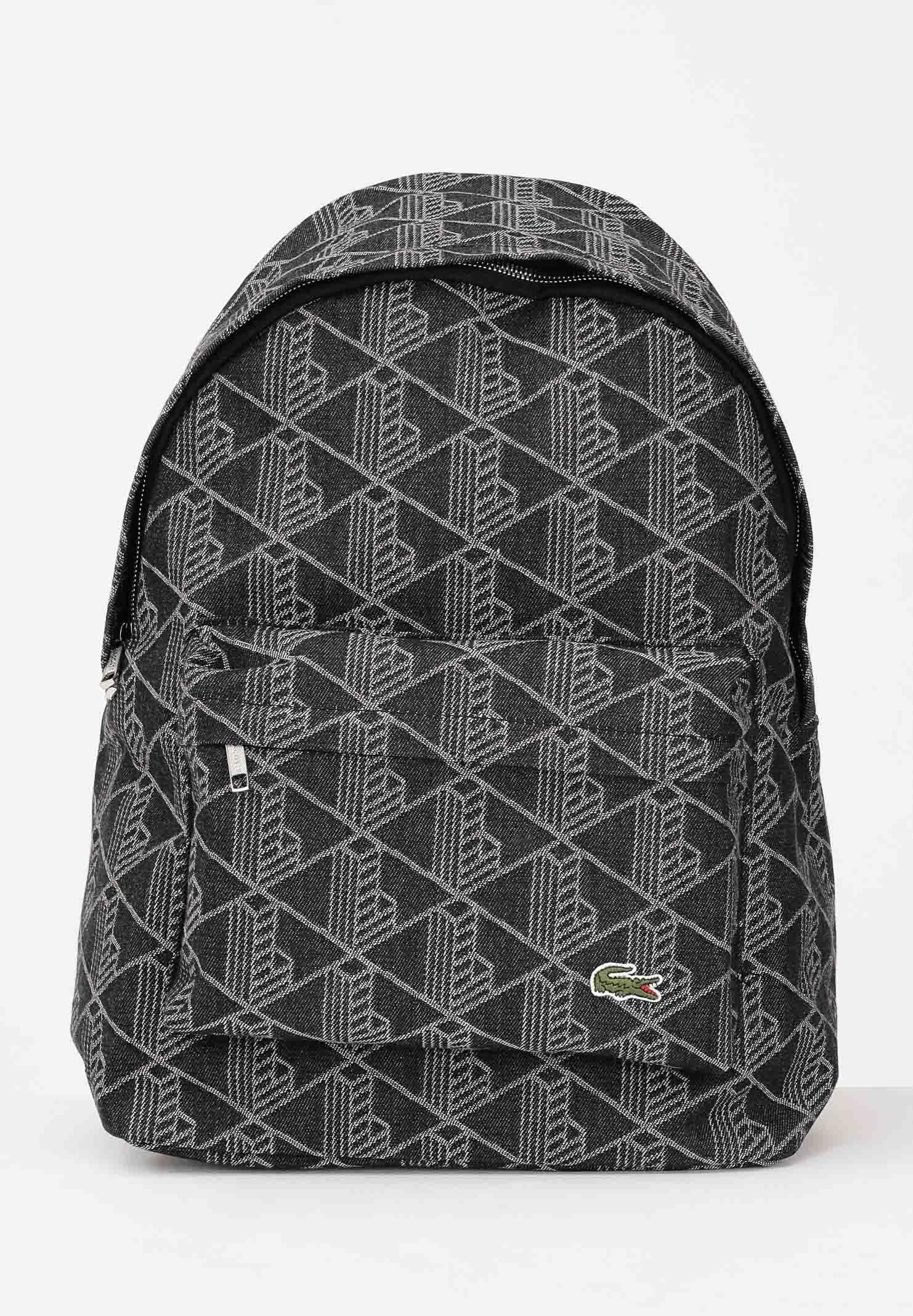 LACOSTE Zaino Neocroc Jacquard Motif nero per uomo e donna NU4871 R33 LACOSTE