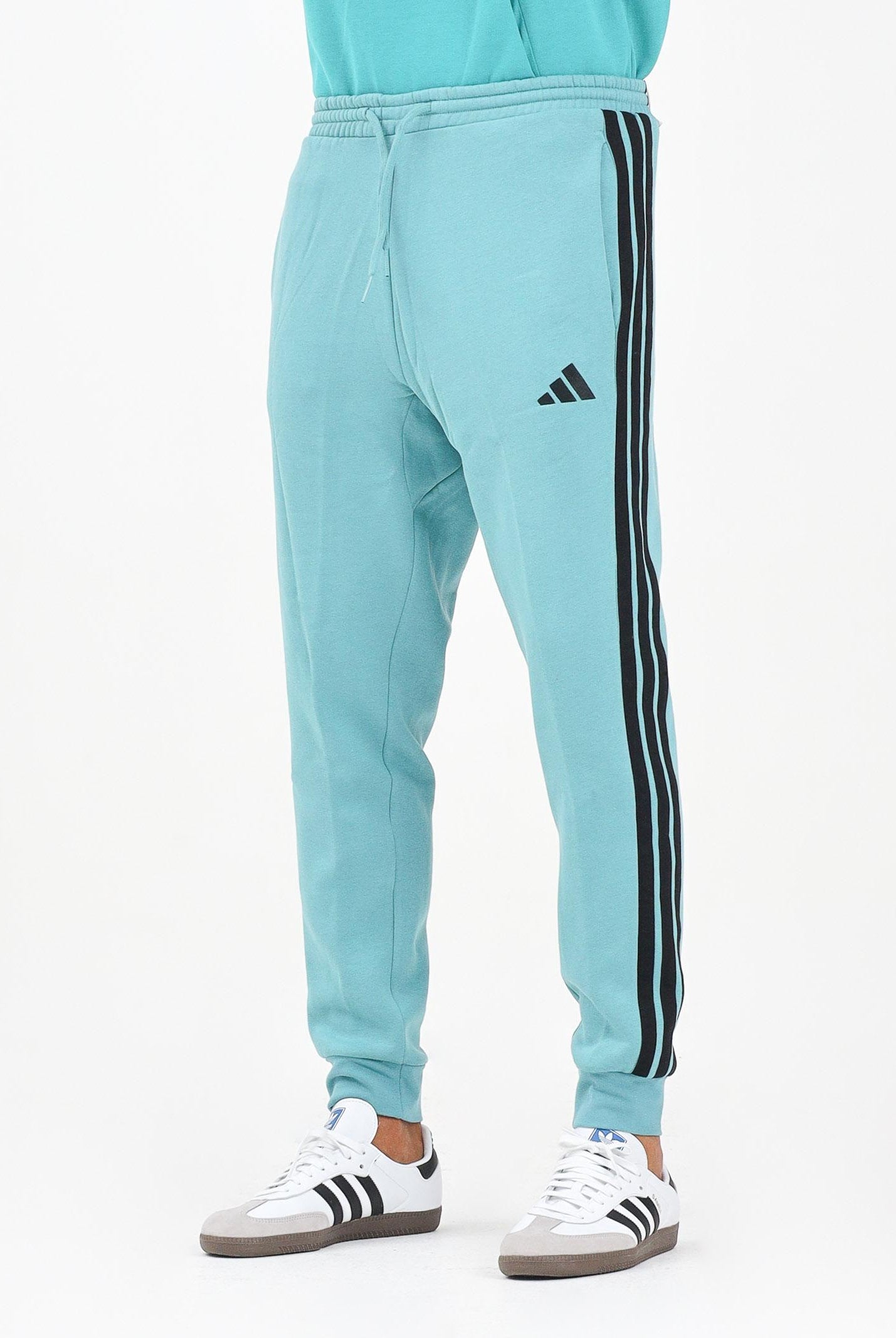 ADIDAS PERFORMANCE Pantalone sportivo Essentials 3-Stripes Fleece turchese da uomo JX0711 ADIDAS PERFORMANCE