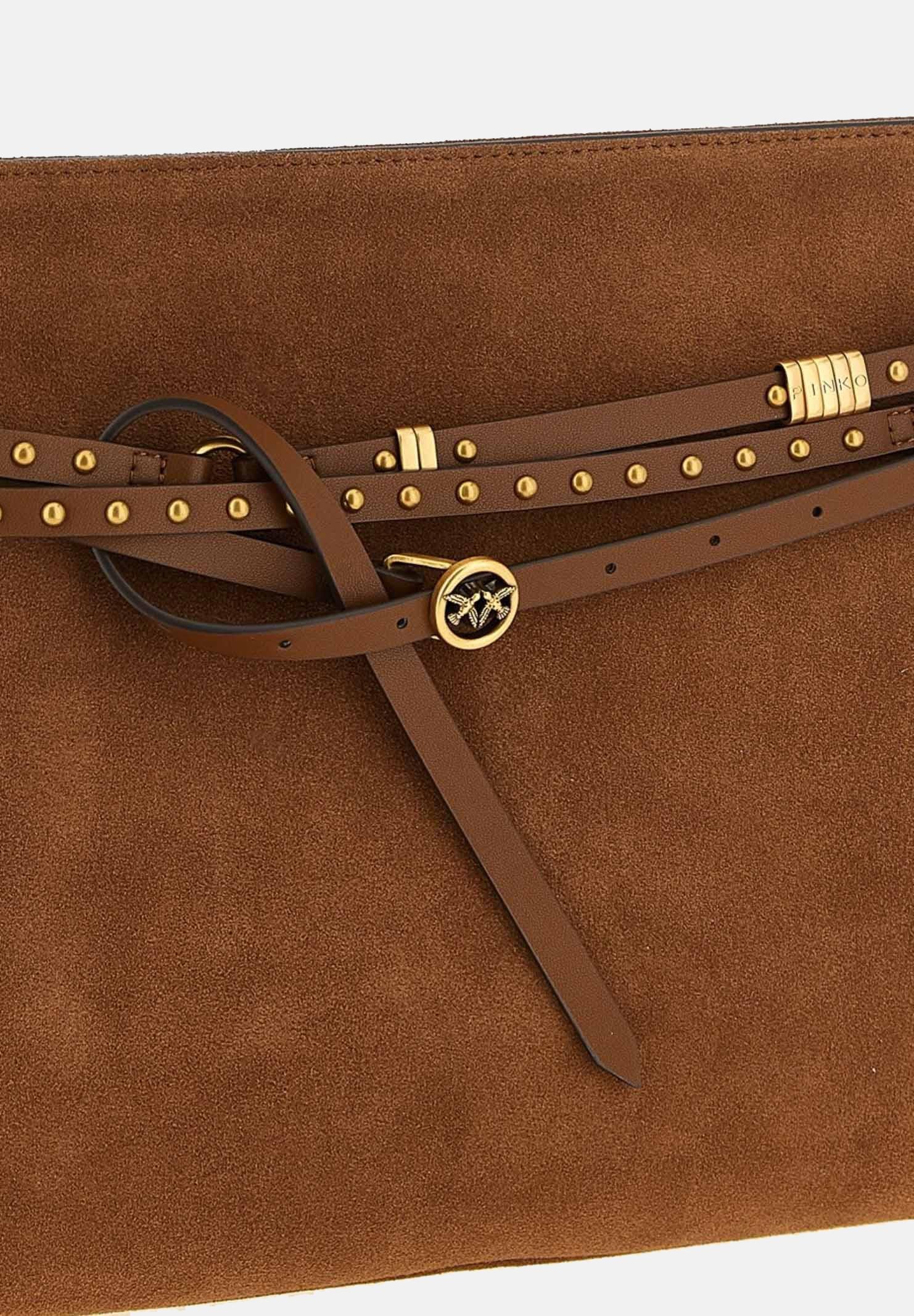 PINKO Shopper Belt Bag Big marrone da donna 105903A0F6 L17Q PINKO