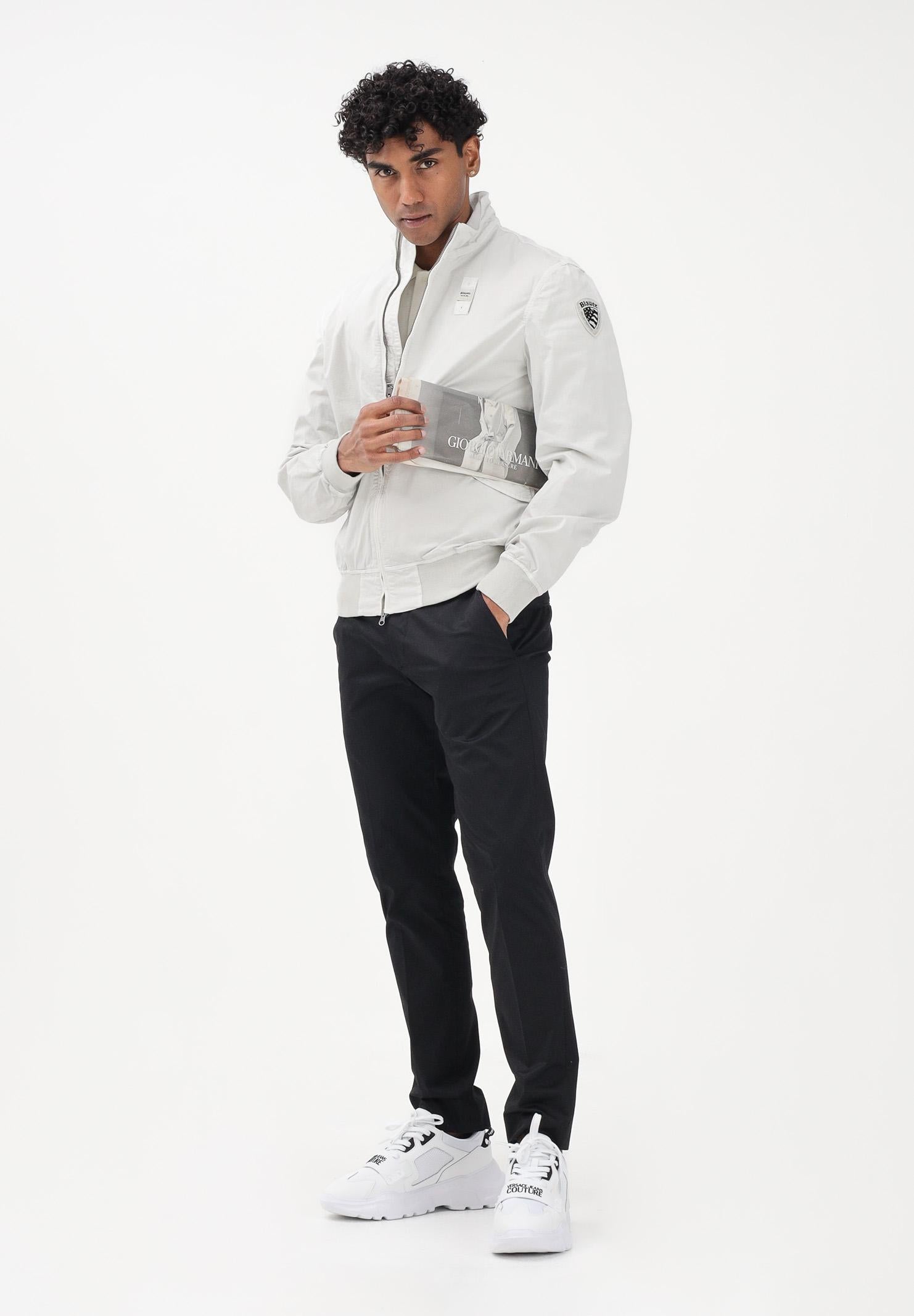 BLAUER Giacca leggera BADGER grigia da uomo 26SBLUC04139-007449 996 BLAUER