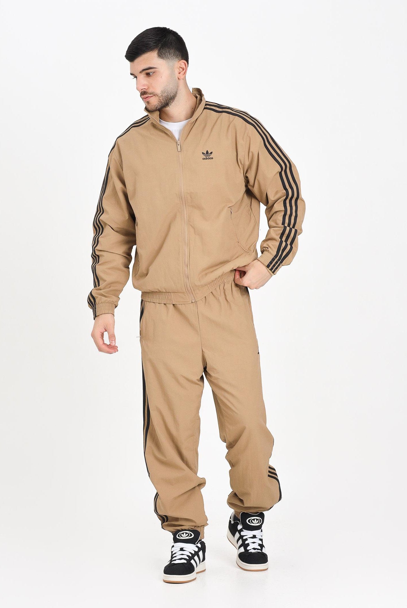 ADIDAS ORIGINALS Pantalone sportivo Adicolor Woven Firebird beige da uomo JY1339 ADIDAS ORIGINALS