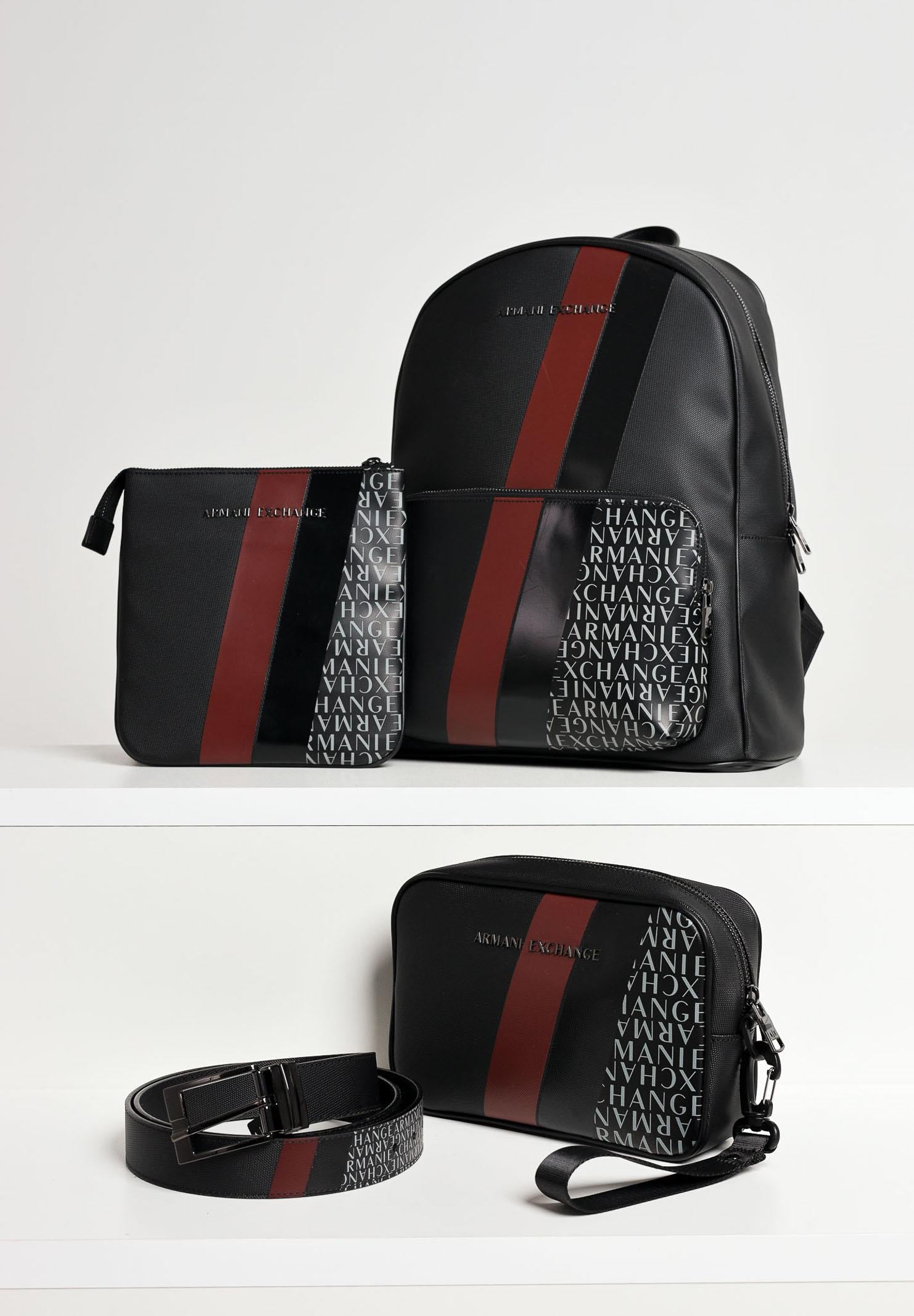 ARMANI EXCHNGE Zaino nero da uomo con motivo color block e logo XM000161AF11935 MC257 ARMANI EXCHANGE