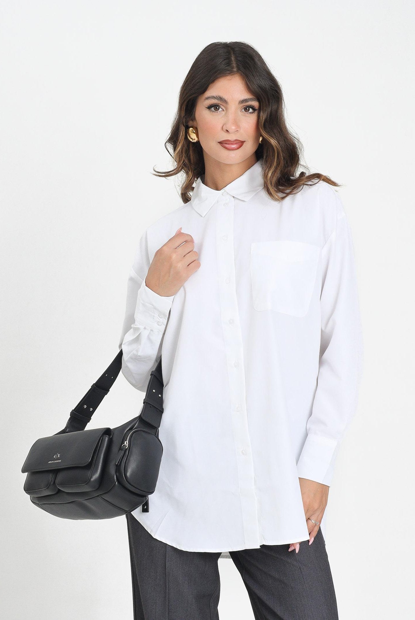 JDY Camicia a manica lunga bianca da donna 15311717 White JDY