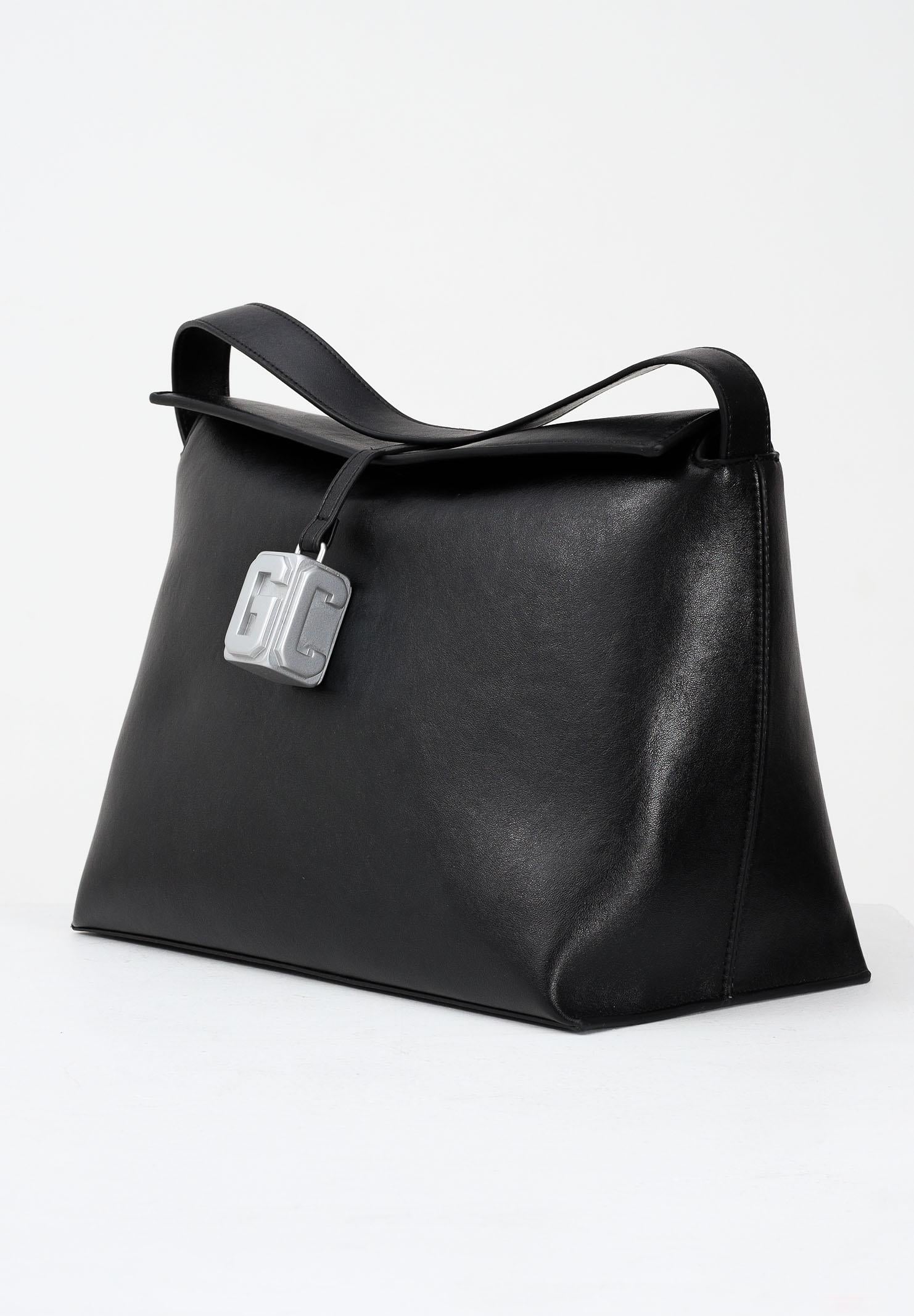 GCDS Shopper nera da donna con ciondolo cubo logato GCDSMMC001 99 GCDS