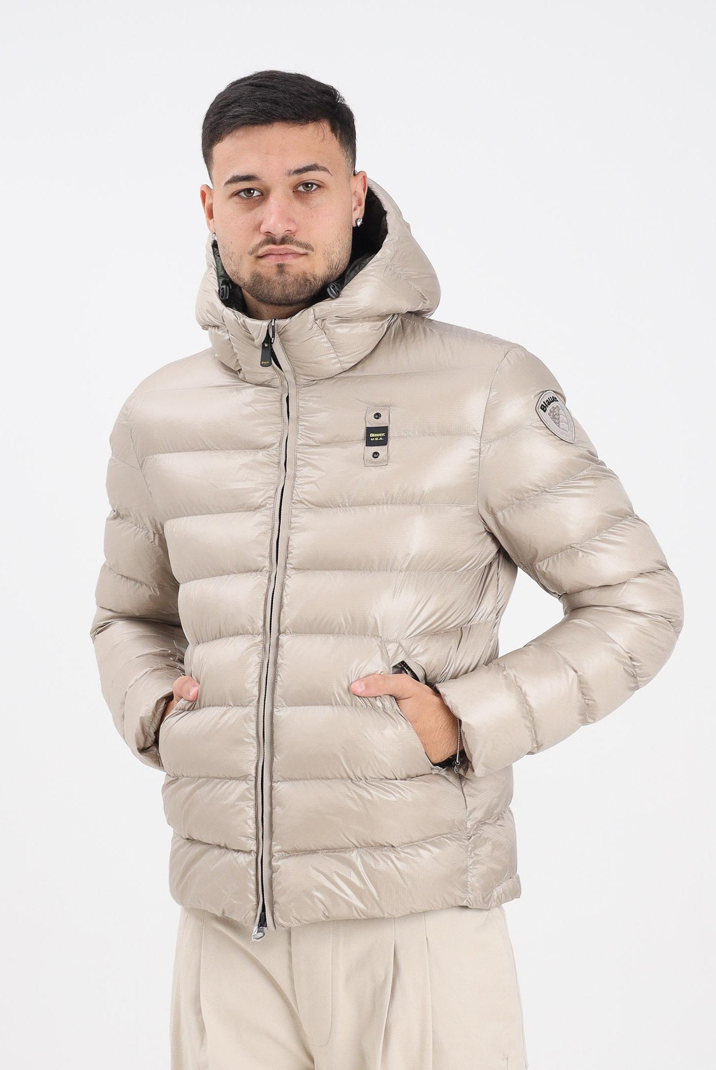 BLAUER Piumino ADAMS beige da uomo 25WBLUC02079-005958 301TE BLAUER