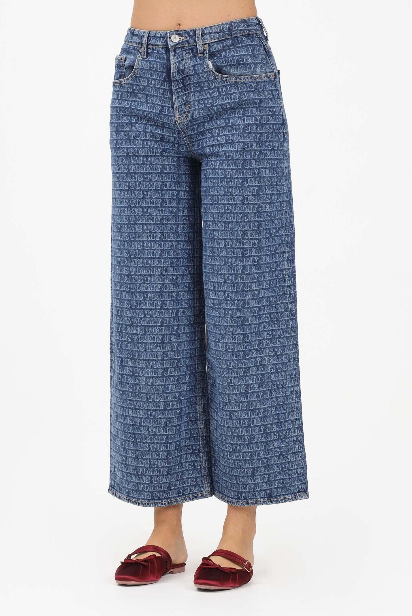 TOMMY JEANS Jeans in denim medio da donna con logo laserato all over DW0DW22470 1A5 TOMMY JEANS