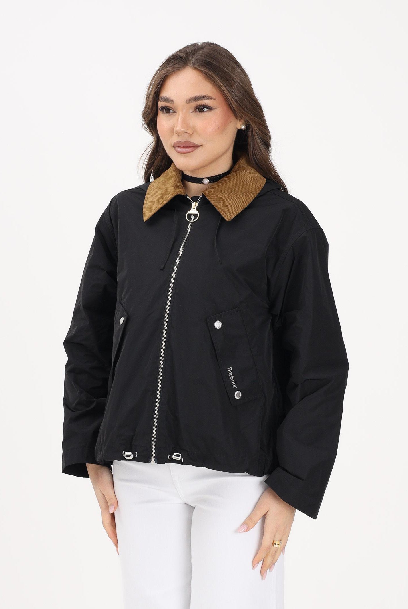BARBOUR Giacca a vento Weaver nera da donna 261-LSP0307 BK11 BARBOUR