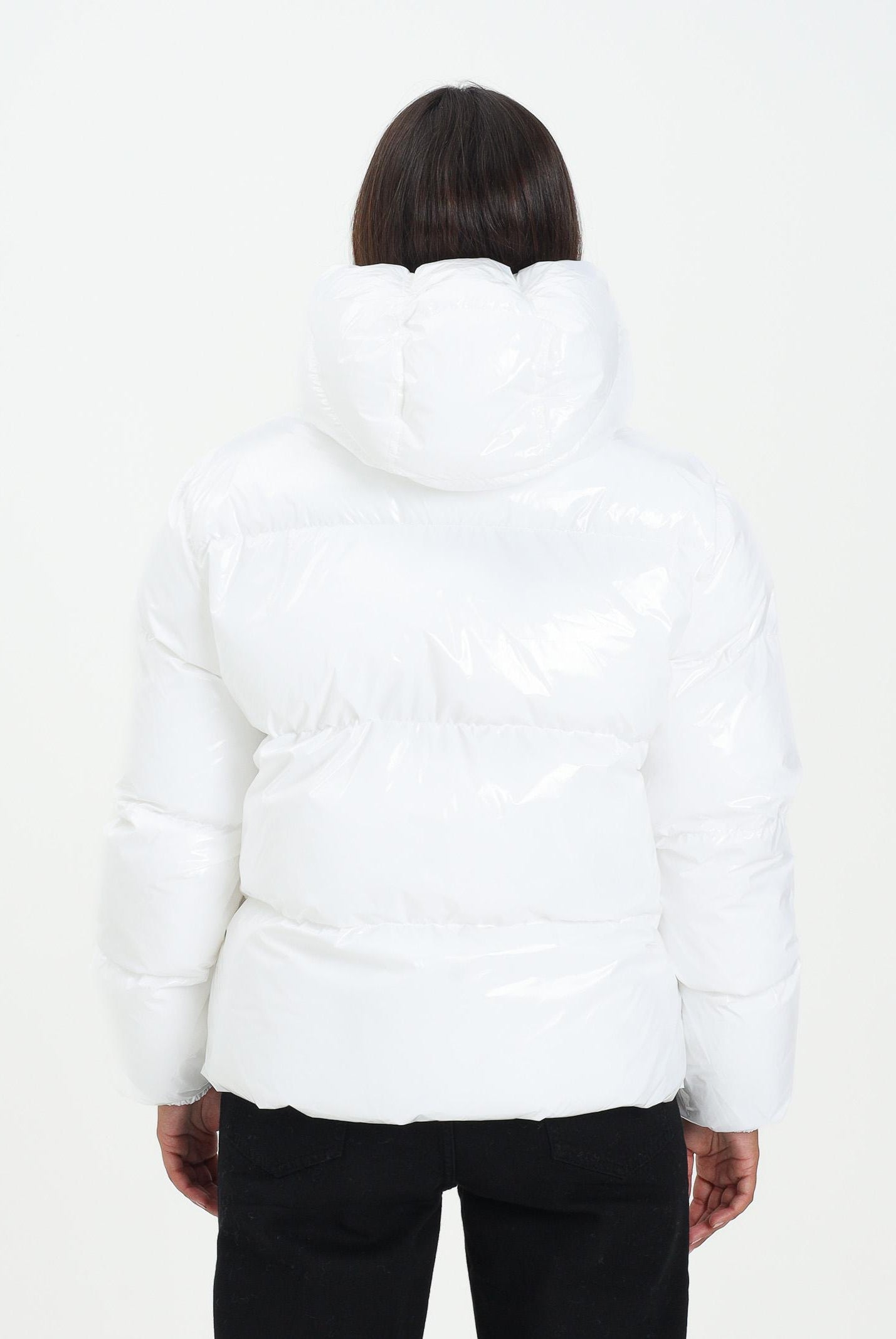 DSQUARED2 Piumino bianco per donna, ragazzi e bambini con logo Maple Leaf DQ3042D0ADY DQ100 DSQUARED2