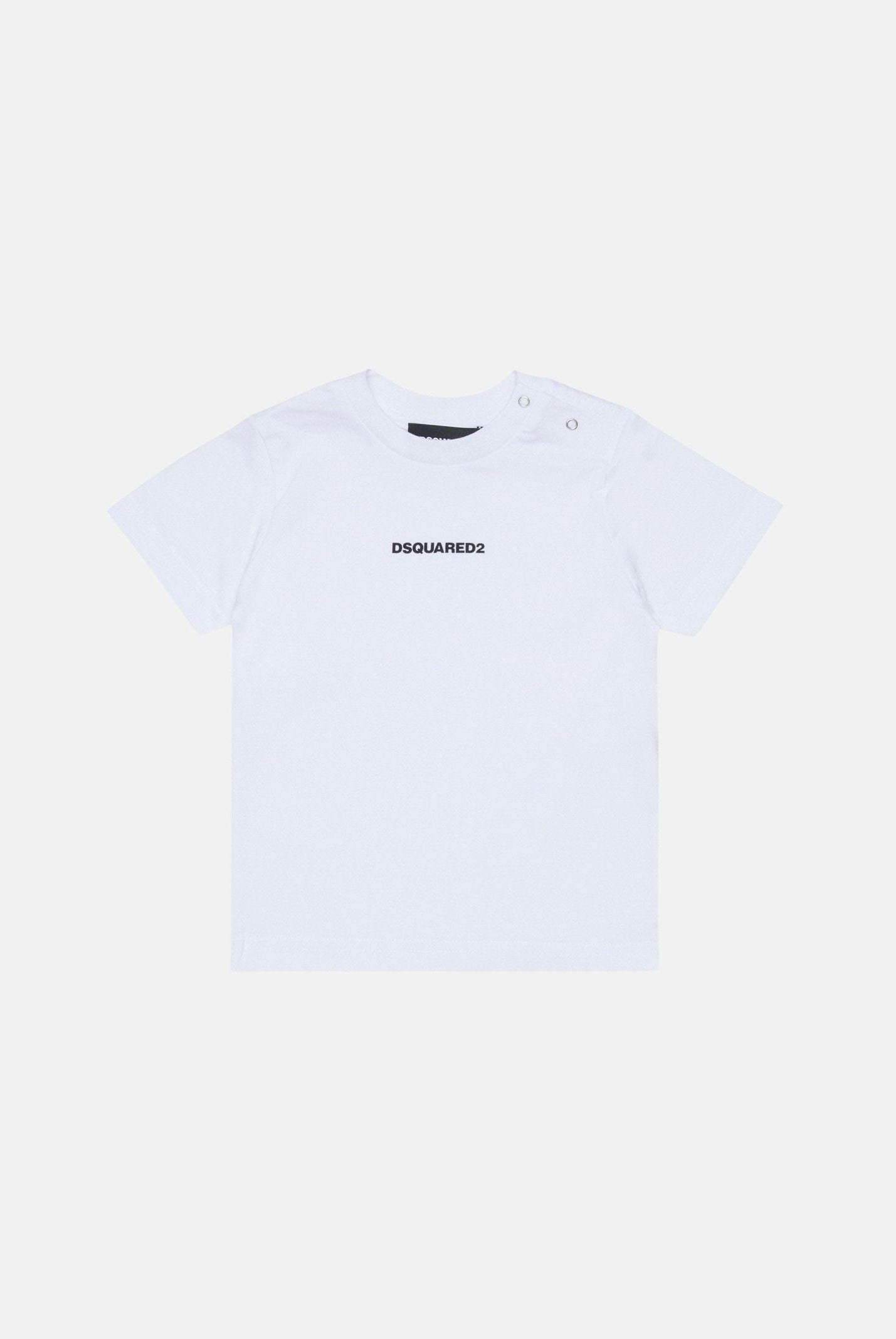 DSQUARED2 T-shirt a manica corta bianca da neonato con logo DQ2853D004G DQ100 DSQUARED2