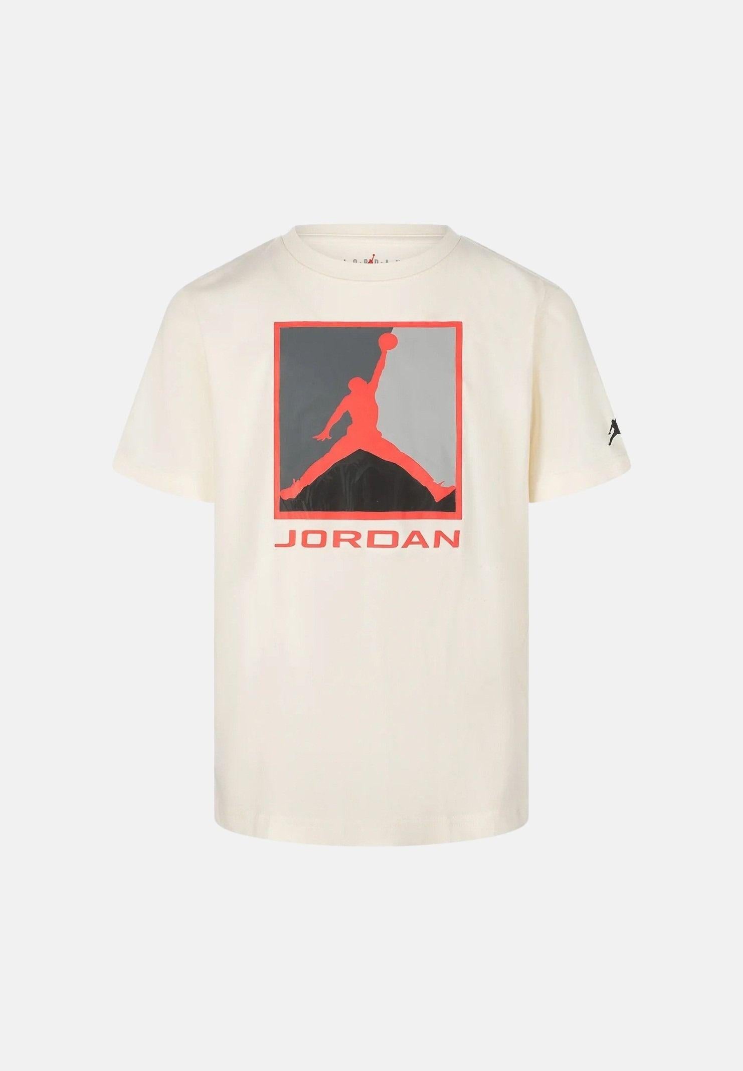 JORDAN T-shirt a manica corta Flight Essentials panna da bambino 95F057 W5T JORDAN