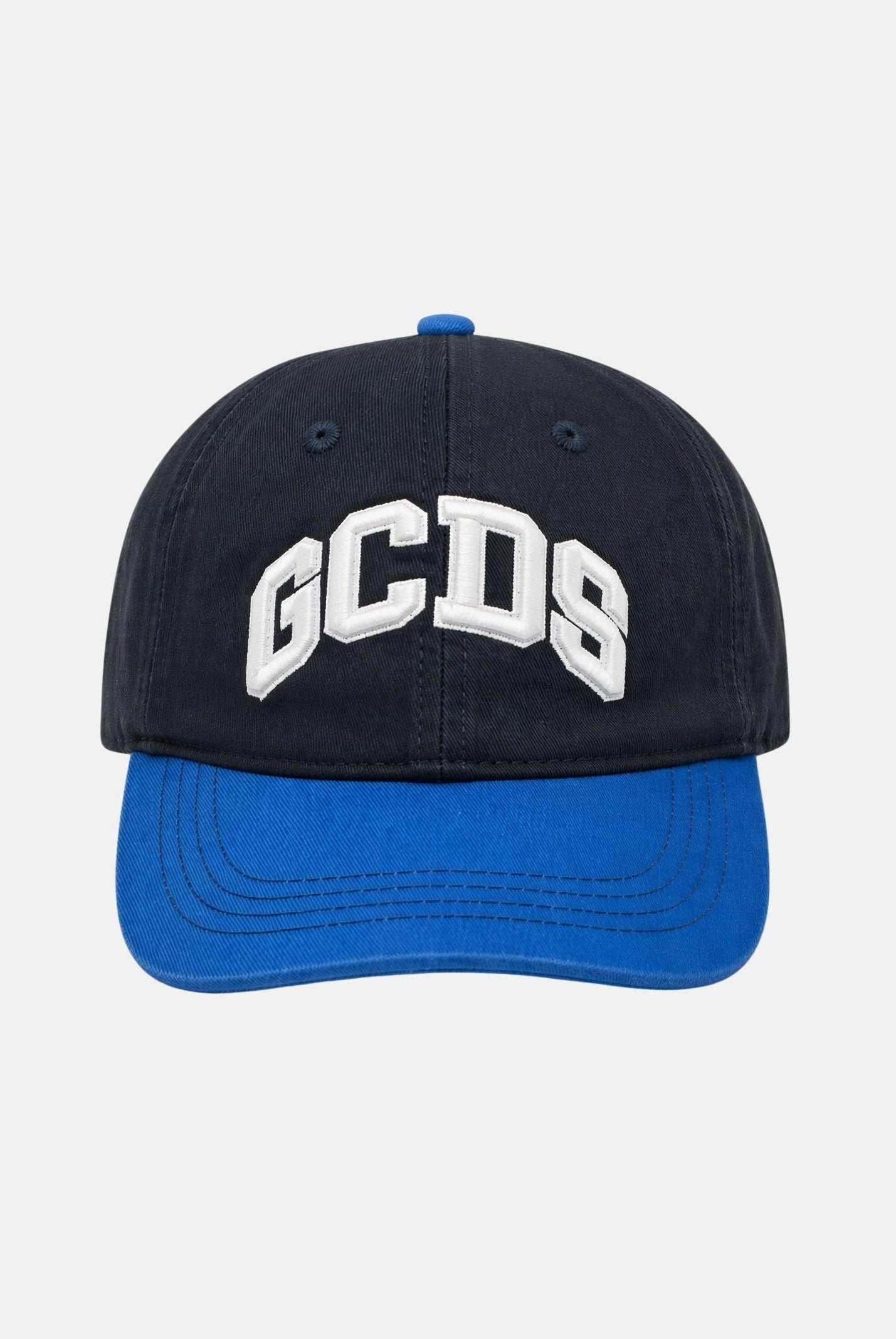 GCDS Cappello con visiera blu e azzurro per uomo e donna con logo C1UJQN712T800 782E GCDS
