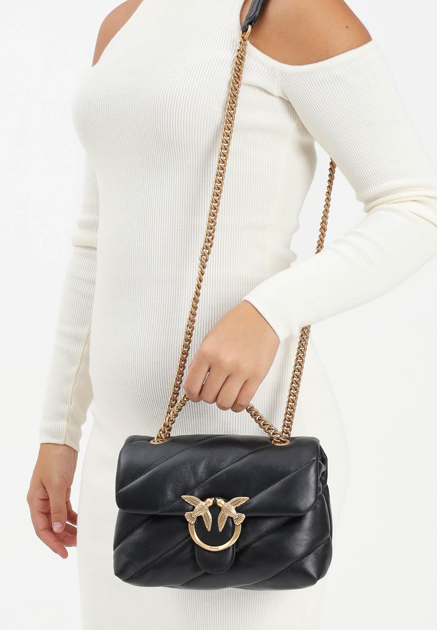 PINKO Borsa a tracolla Mini Love Bag Puff nera da donna 100039A0F2 Z99Q PINKO