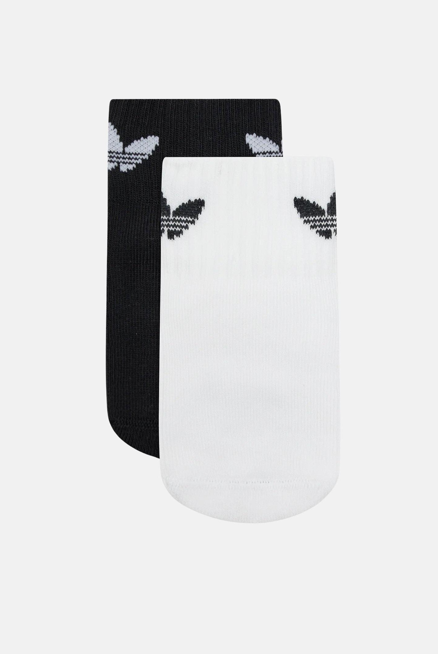 ADIDAS ORIGINALS Set composto da due paia di calzini antiscivolo bianchi e neri da neonato IQ3390 . ADIDAS ORIGINALS