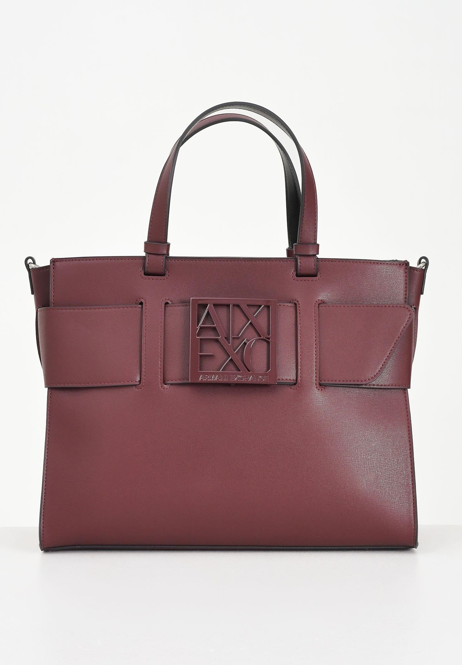 ARMANI EXCHANGE Shopper bordeaux da donna con logo 9426890A874 UA343 ARMANI EXCHANGE
