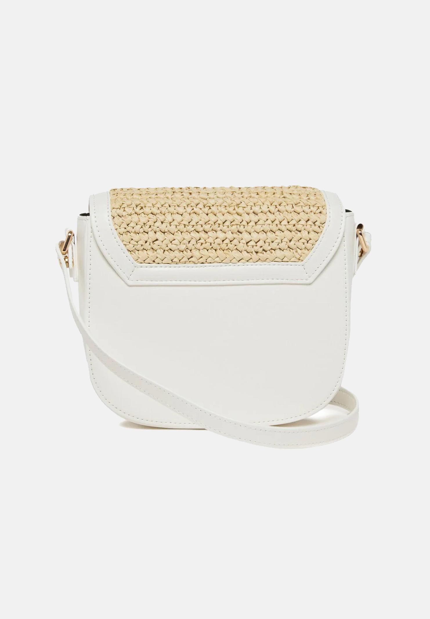 MARNI Borsa a tracolla Smile paglia e bianca da donna M01828M00WR 0M114 MARNI