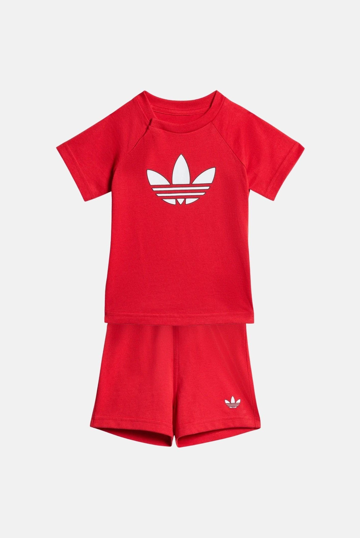 ADIDAS ORIGINALS Completino TREFOIL LOOSE rosso da neonato KD1035 . ADIDAS ORIGINALS