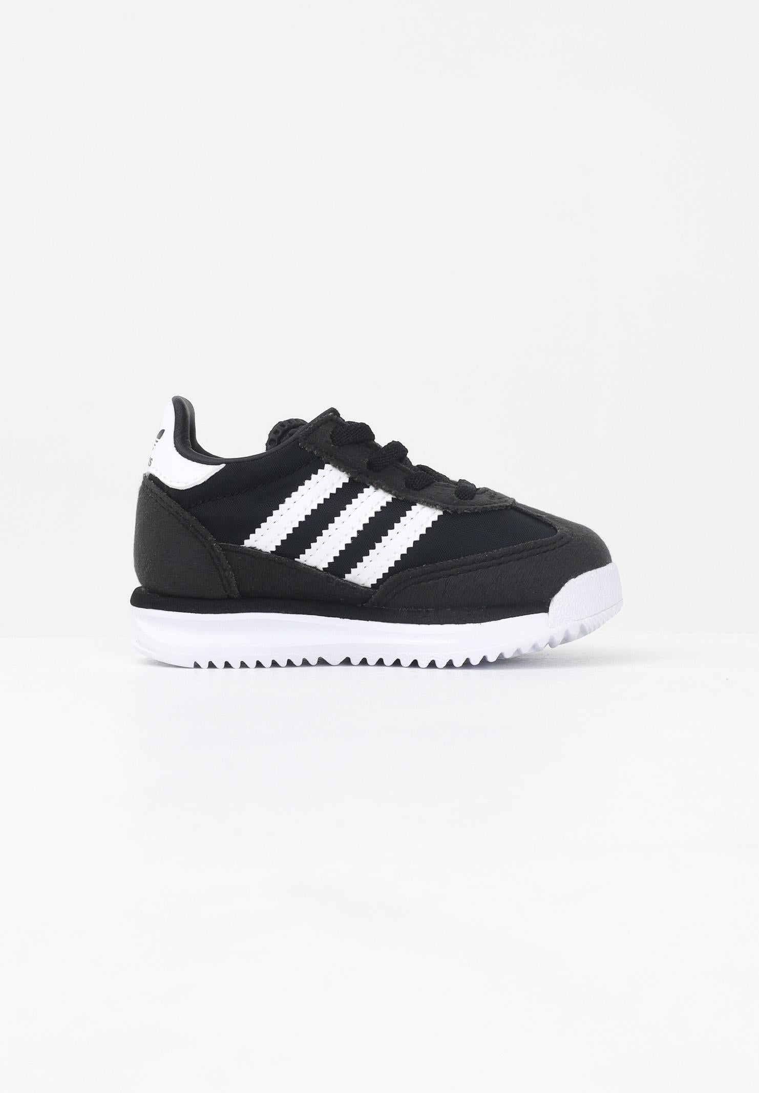 ADIDAS ORIGINALS Sneakers SL 72 RS Elastic Laces nere da neonato IH2978 . ADIDAS ORIGINALS