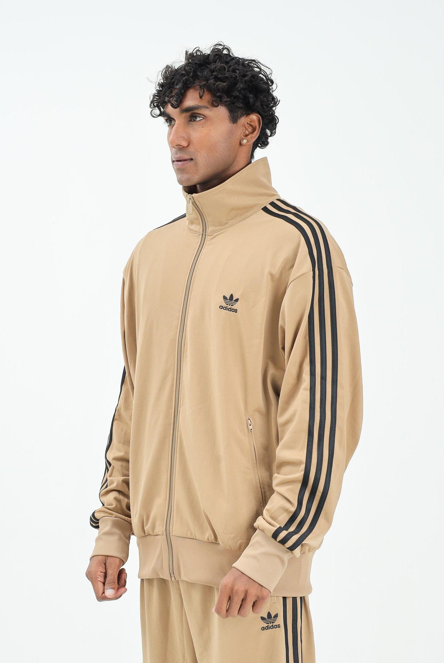 ADIDAS ORIGINALS Felpa con zip adicolor Classics Firebird beige da uomo JY6366 ADIDAS ORIGINALS