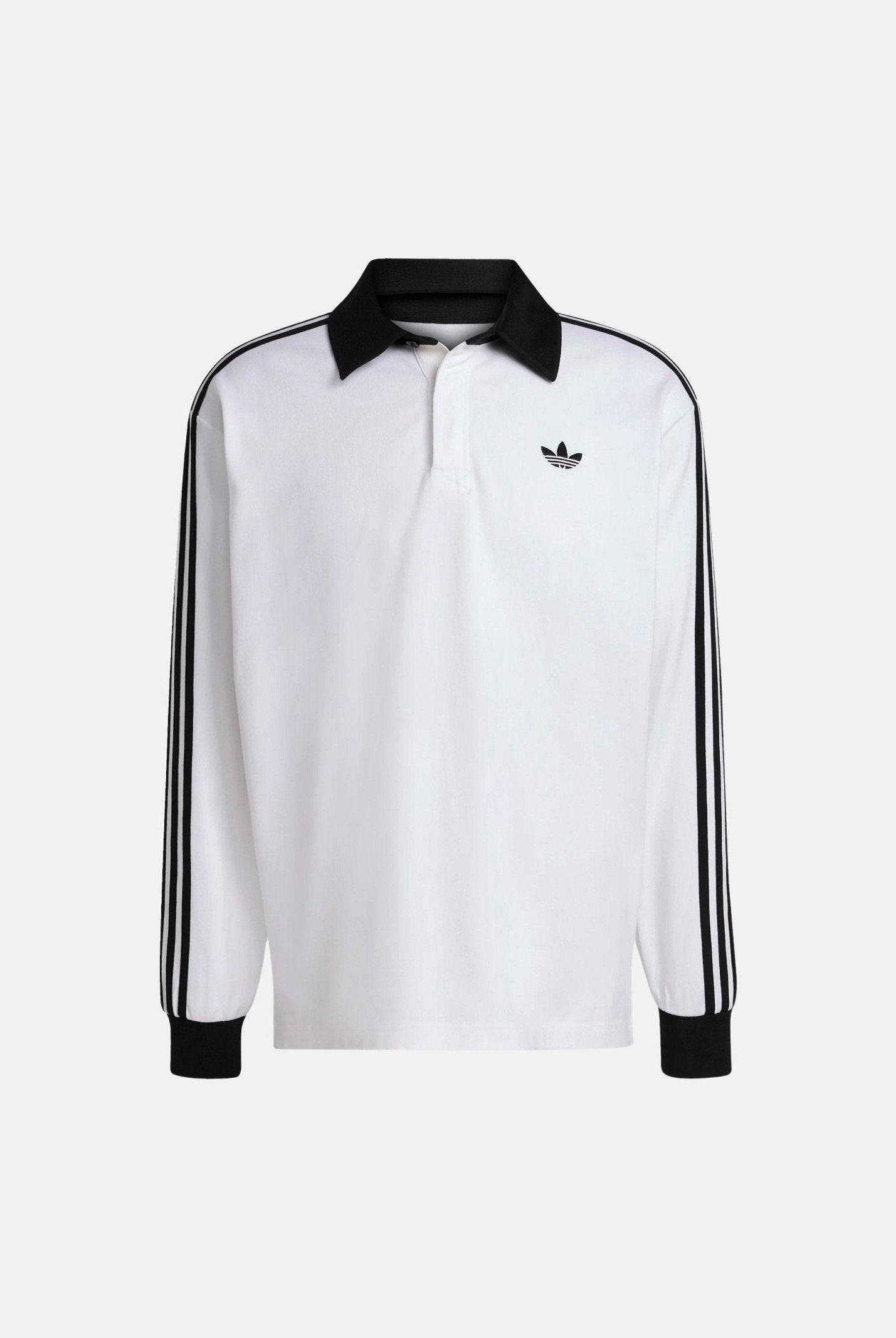 ADIDAS ORIGINALS Polo a manica lunga 3-Stripes bianca da uomo KE3575 . ADIDAS ORIGINALS
