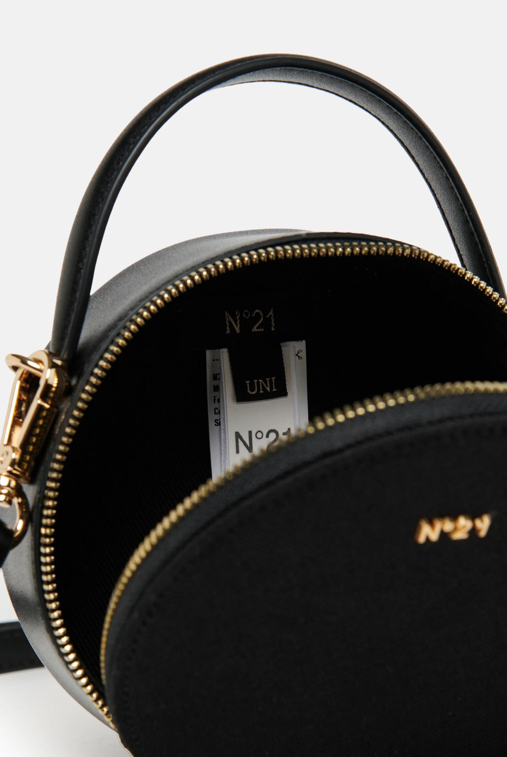 N21 Borsa nera da donna con logo e forma rotonda N210D5N0508 0N900 N21